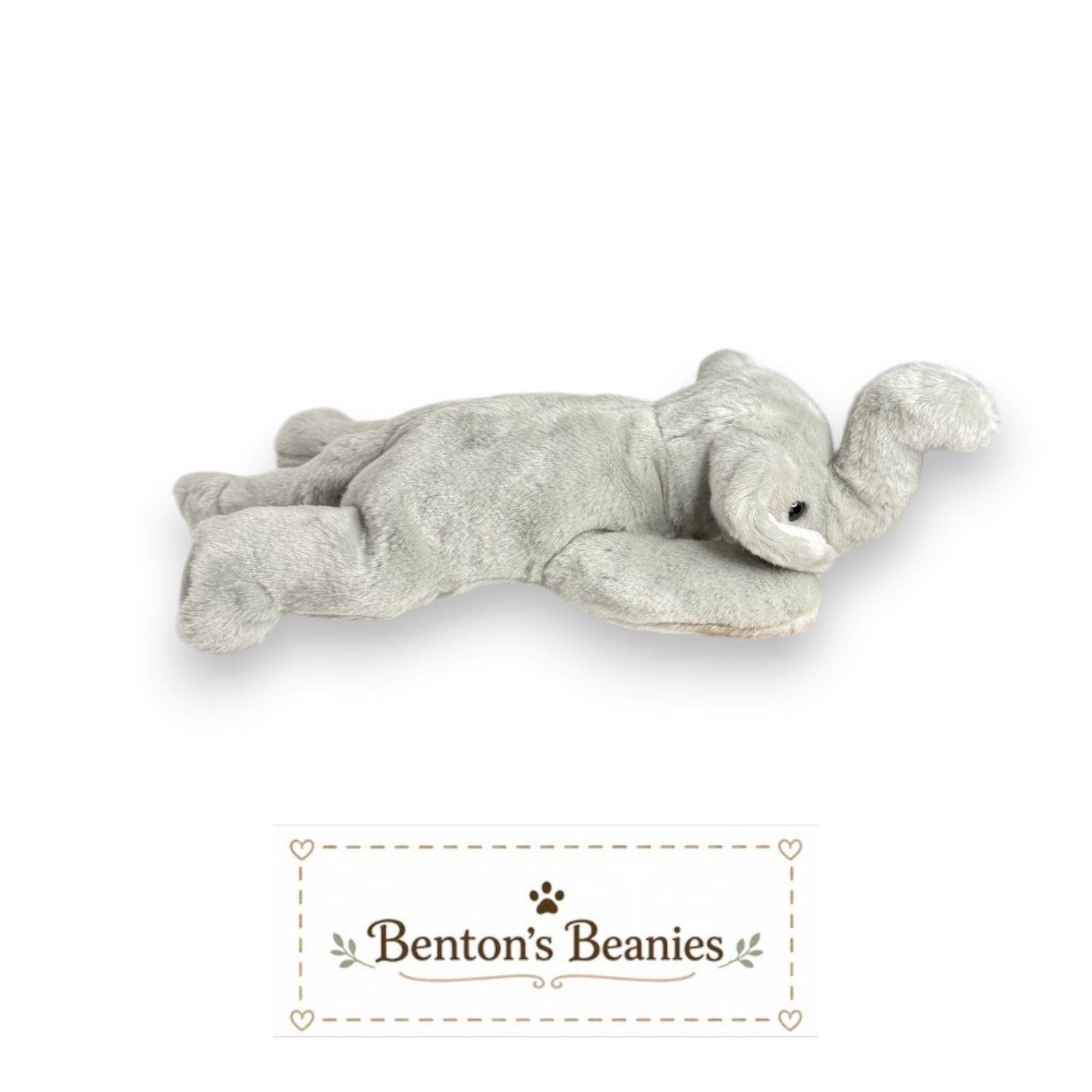Righty the Elephant TY Beanie Buddies | Mint Heart & Tush Tags