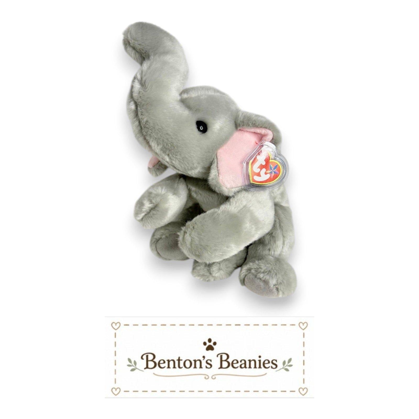 Righty the Elephant TY Beanie Buddies | Mint Heart & Tush Tags
