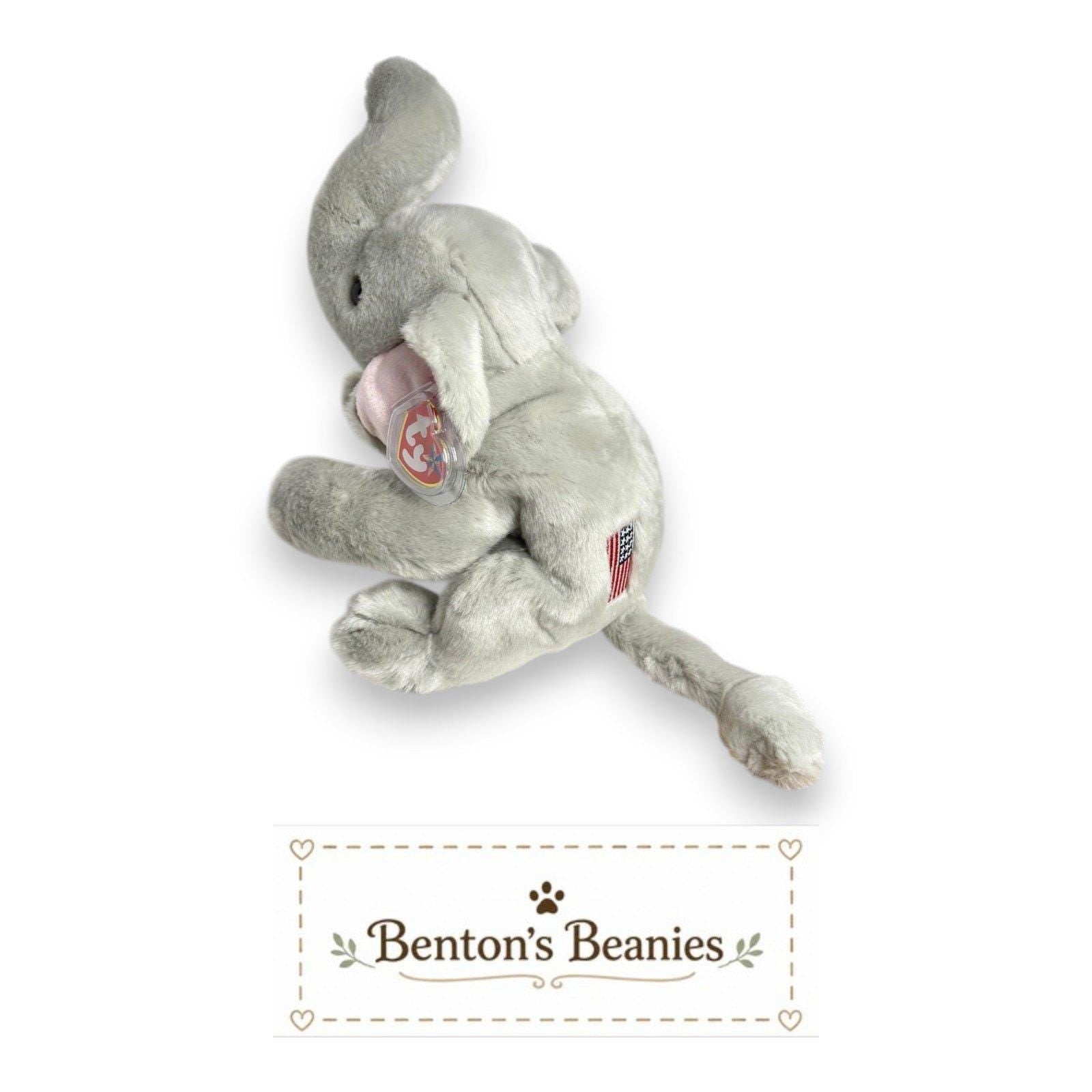 Righty the Elephant TY Beanie Buddies | Mint Heart & Tush Tags