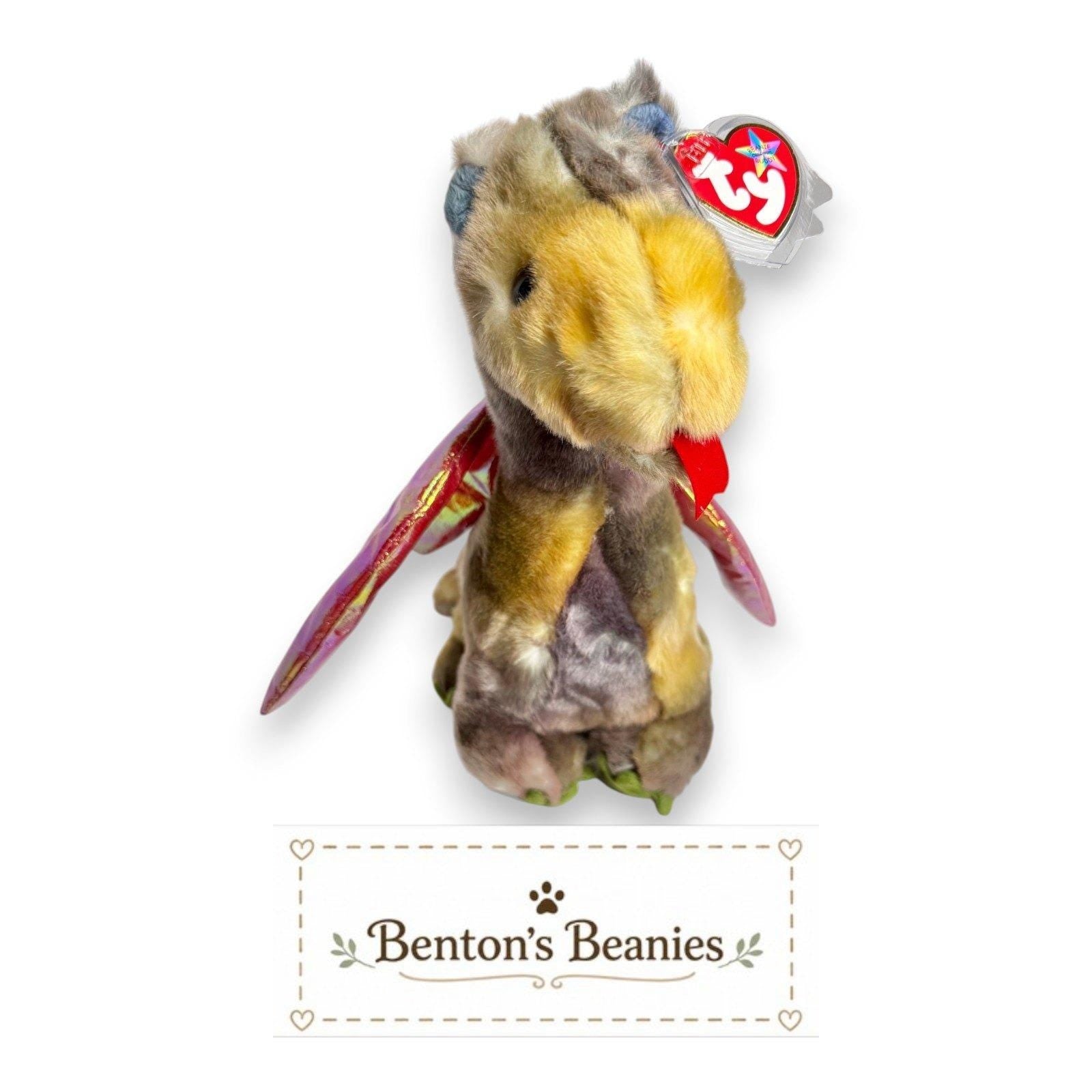 Scorch the Dragon TY Beanie Buddies | Mint Heart & Tush Tags