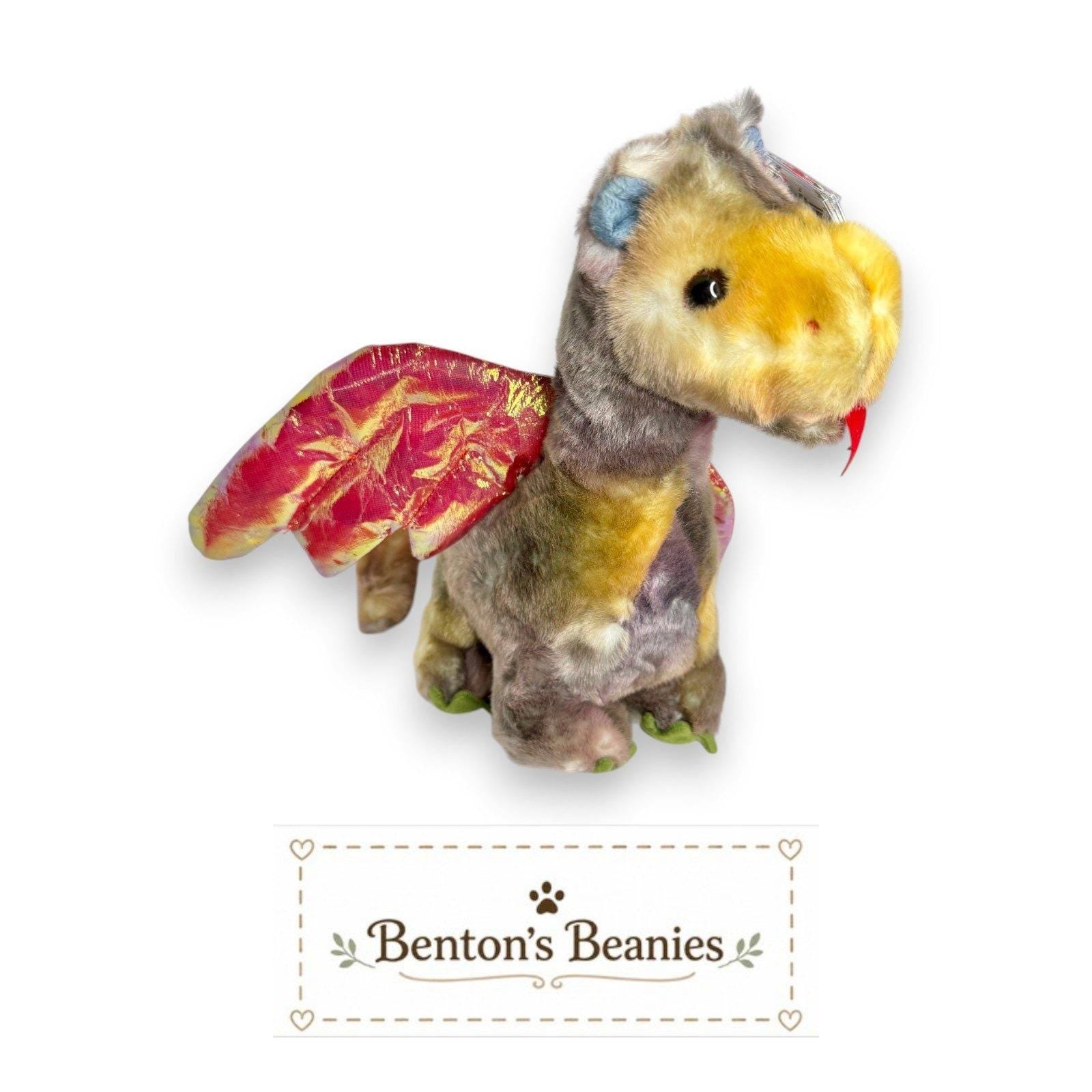 Scorch the Dragon TY Beanie Buddies | Mint Heart & Tush Tags