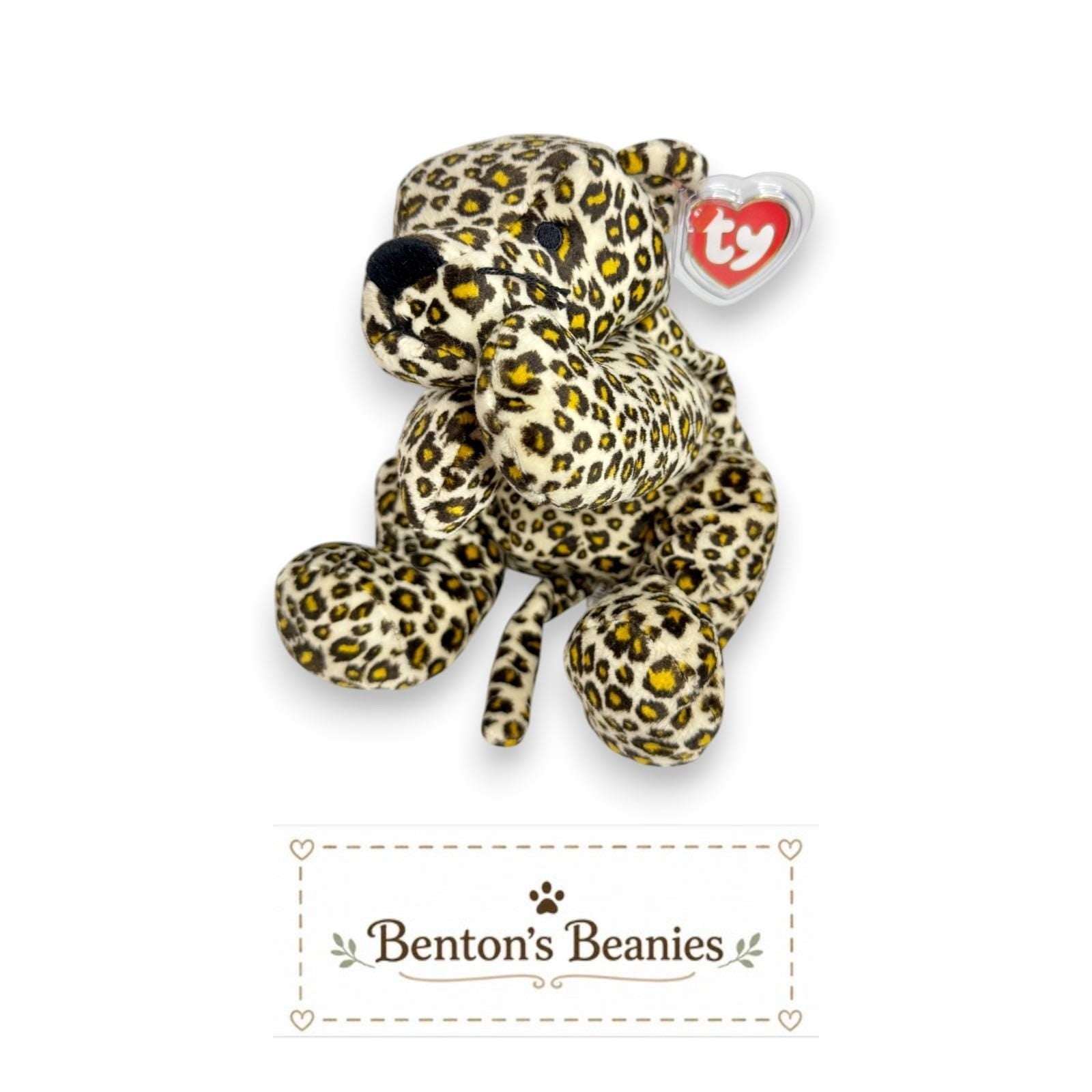 Freckles the Leopard TY Pillow Pal | Mint Heart & Tush Tag