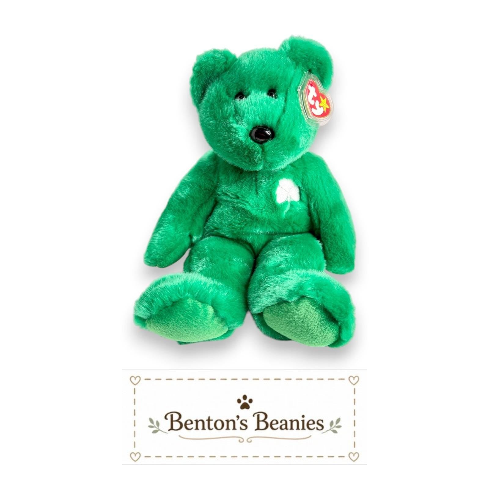 Erin the Bear TY Beanie Buddies | Mint Heart & Tush Tags