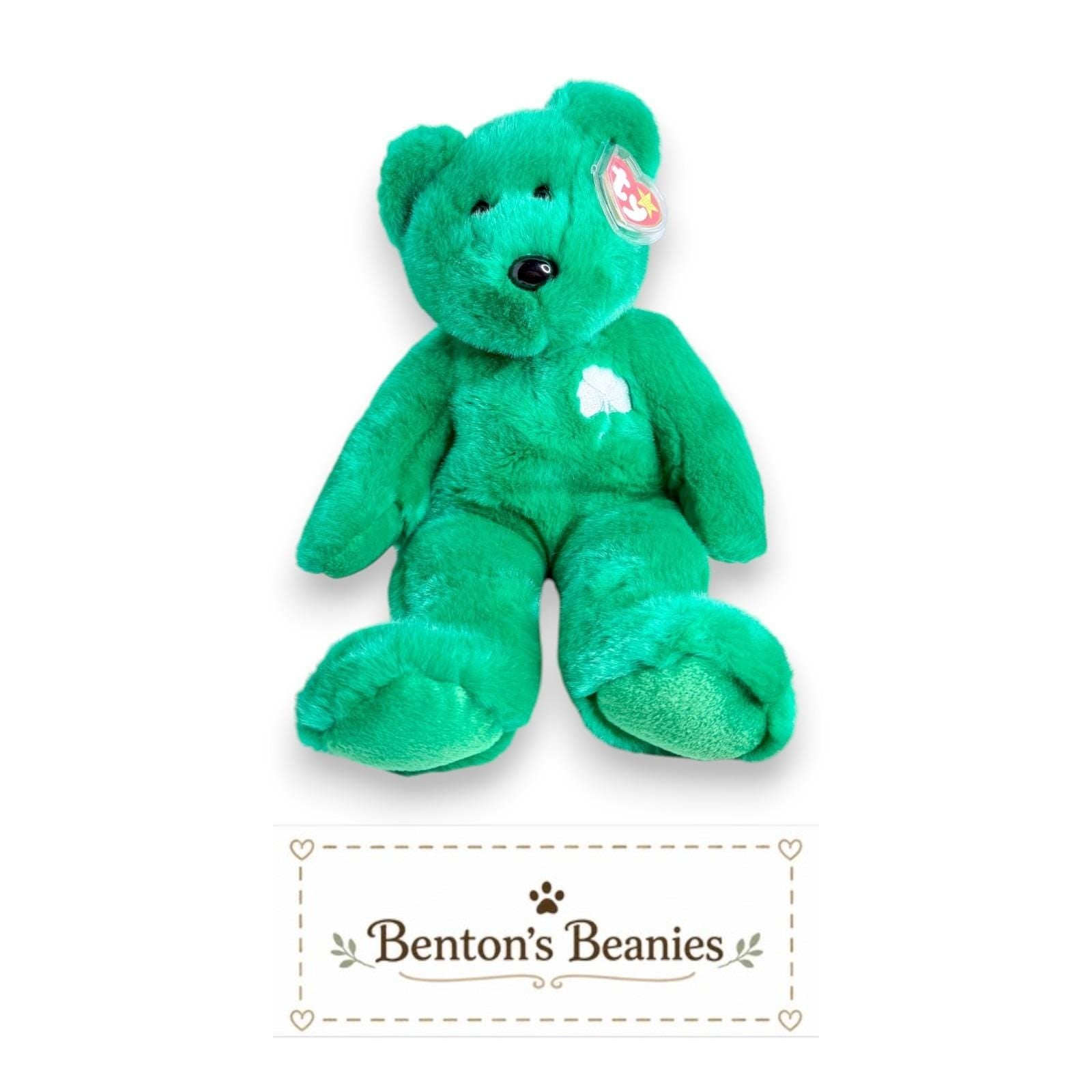 Erin the Bear TY Beanie Buddies | Mint Heart & Tush Tags