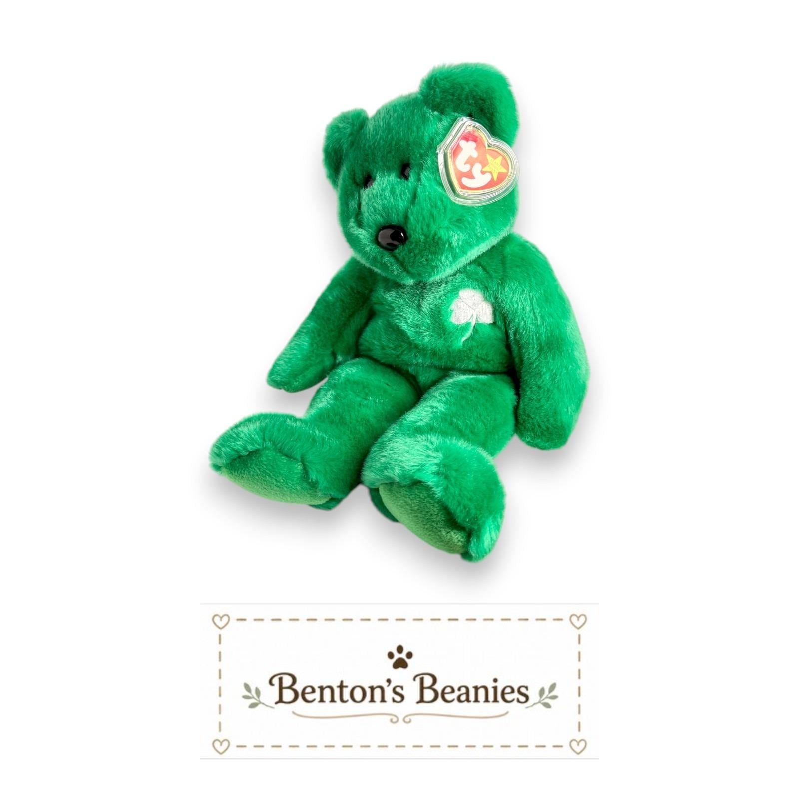 Erin the Bear TY Beanie Buddies | Mint Heart & Tush Tags