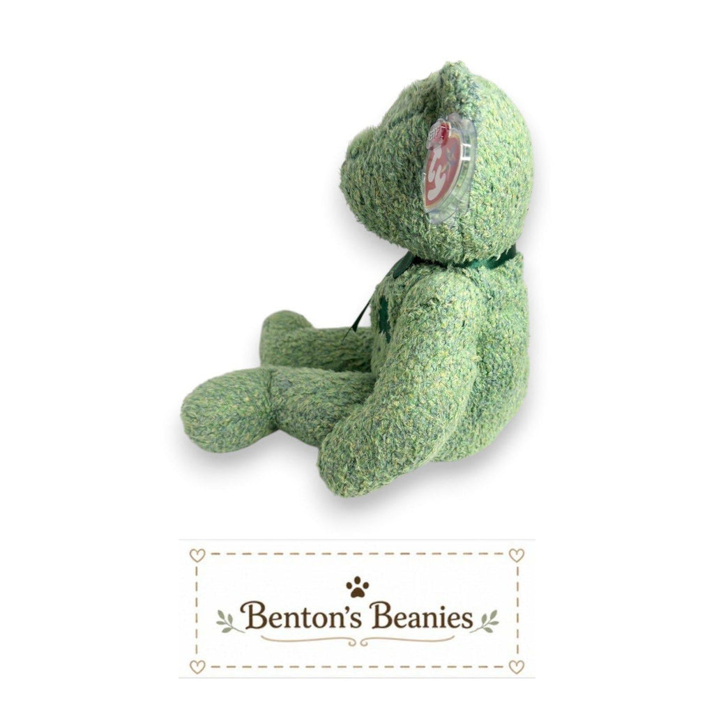 Shamrock the Bear TY Beanie Buddies | Mint Heart & Tush Tags