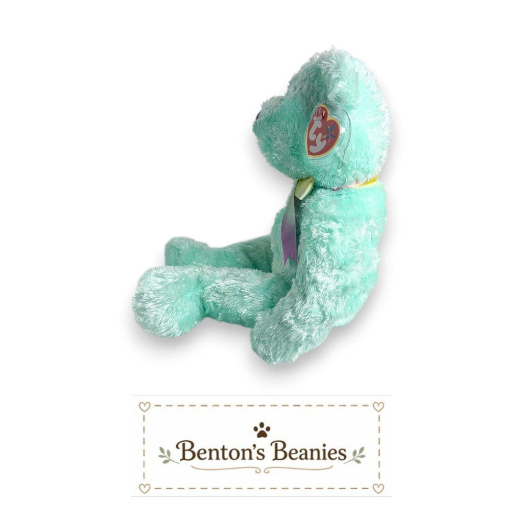 Green Sherbet Bear TY Beanie Buddies | Mint Heart & Tush Tags