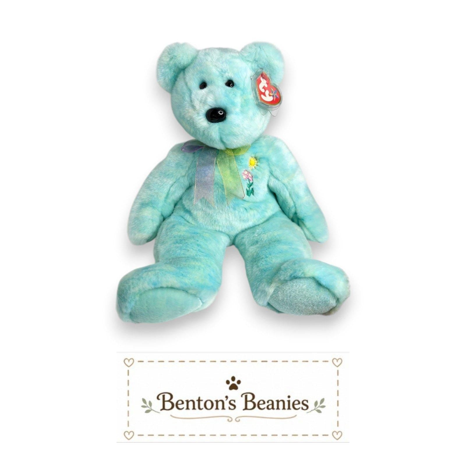 Ariel the Bear TY Beanie Buddies | Mint Heart & Tush Tags