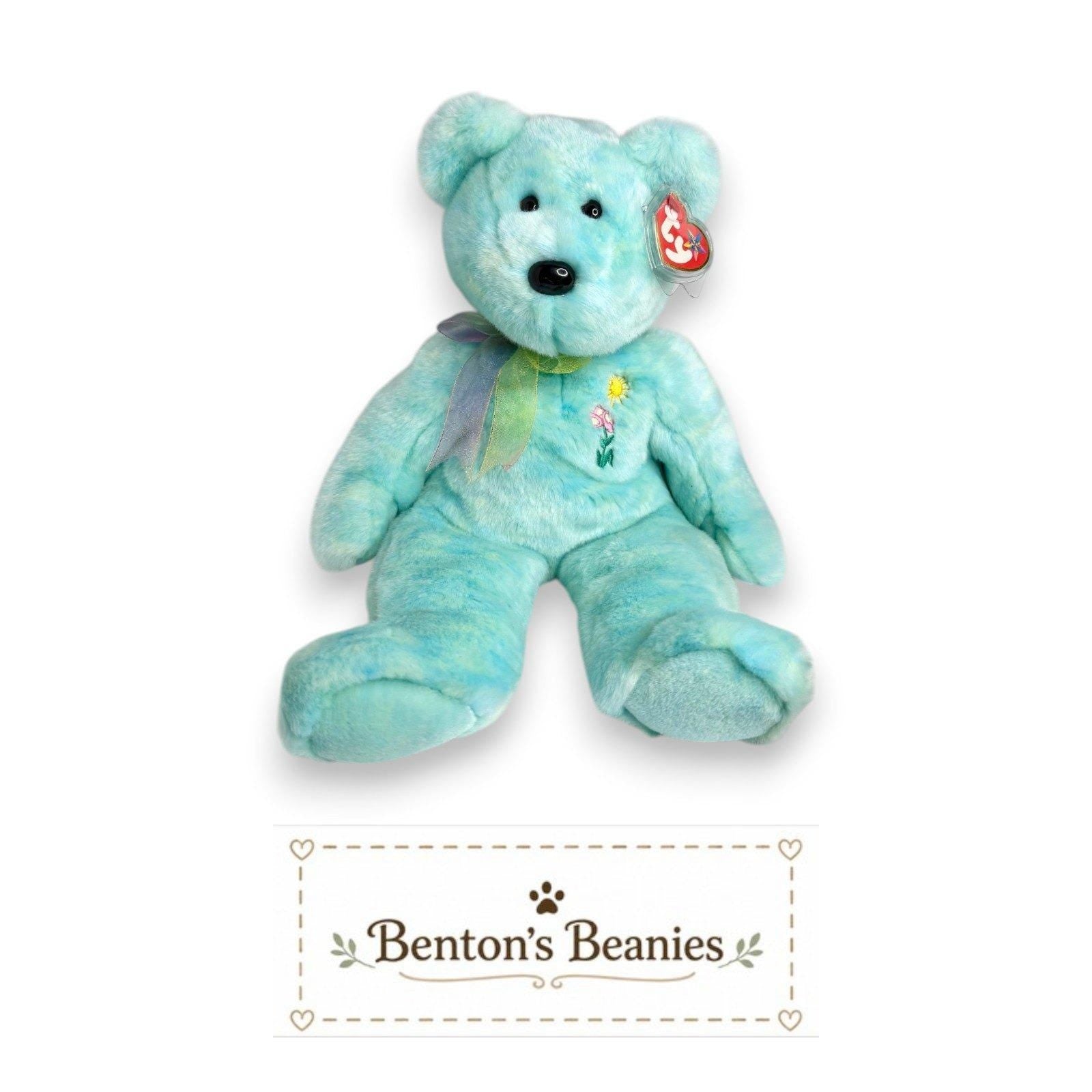 Ariel the Bear TY Beanie Buddies | Mint Heart & Tush Tags