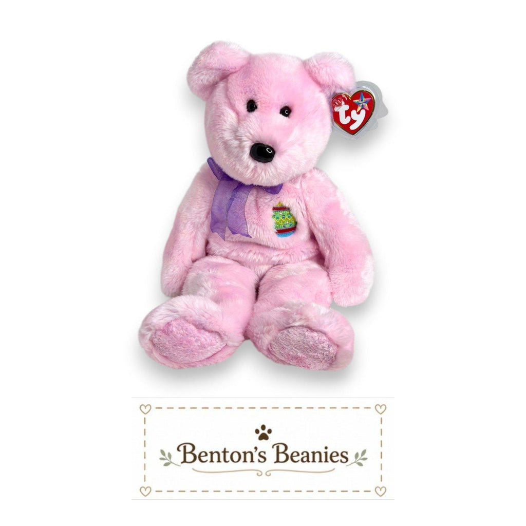 Eggs the Easter Bear TY Beanie Buddies | Mint Heart & Tush Tags