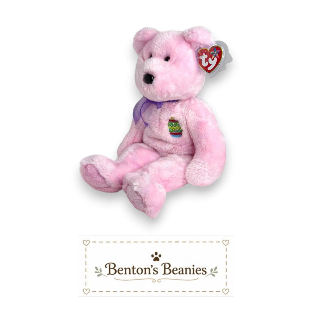 Eggs the Easter Bear TY Beanie Buddies | Mint Heart & Tush Tags
