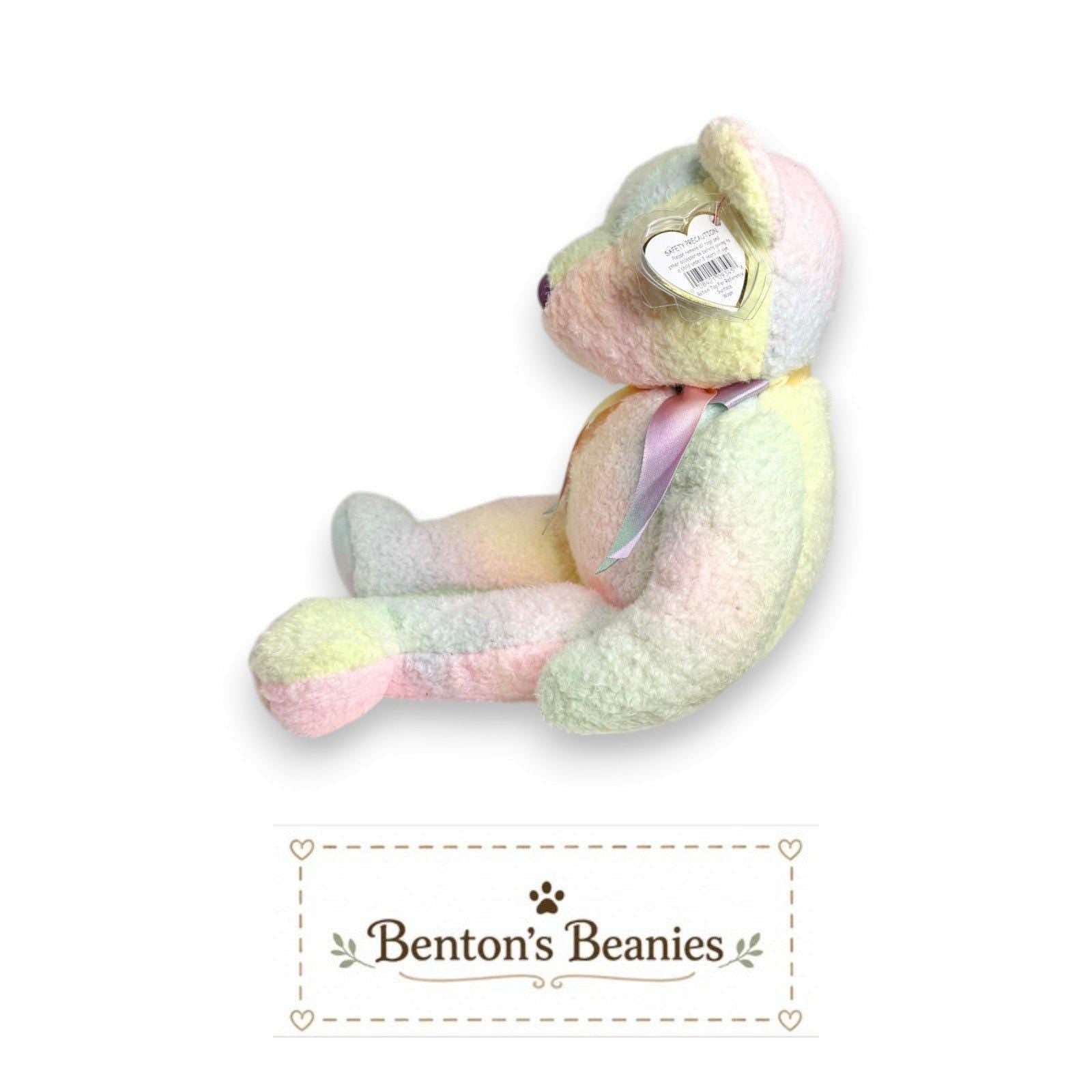 Groovy the Bear TY Beanie Buddies | Mint Heart & Tush Tags