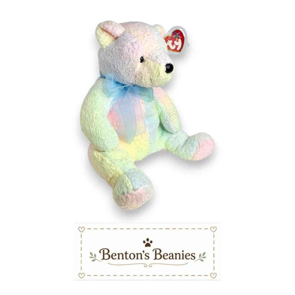 Mellow the Bear TY Beanie Buddies | Mint Heart & Tush Tags