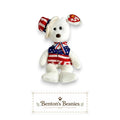 Sam the Patriotic Bear TY Beanie Baby | Mint Heart & Tush Tags