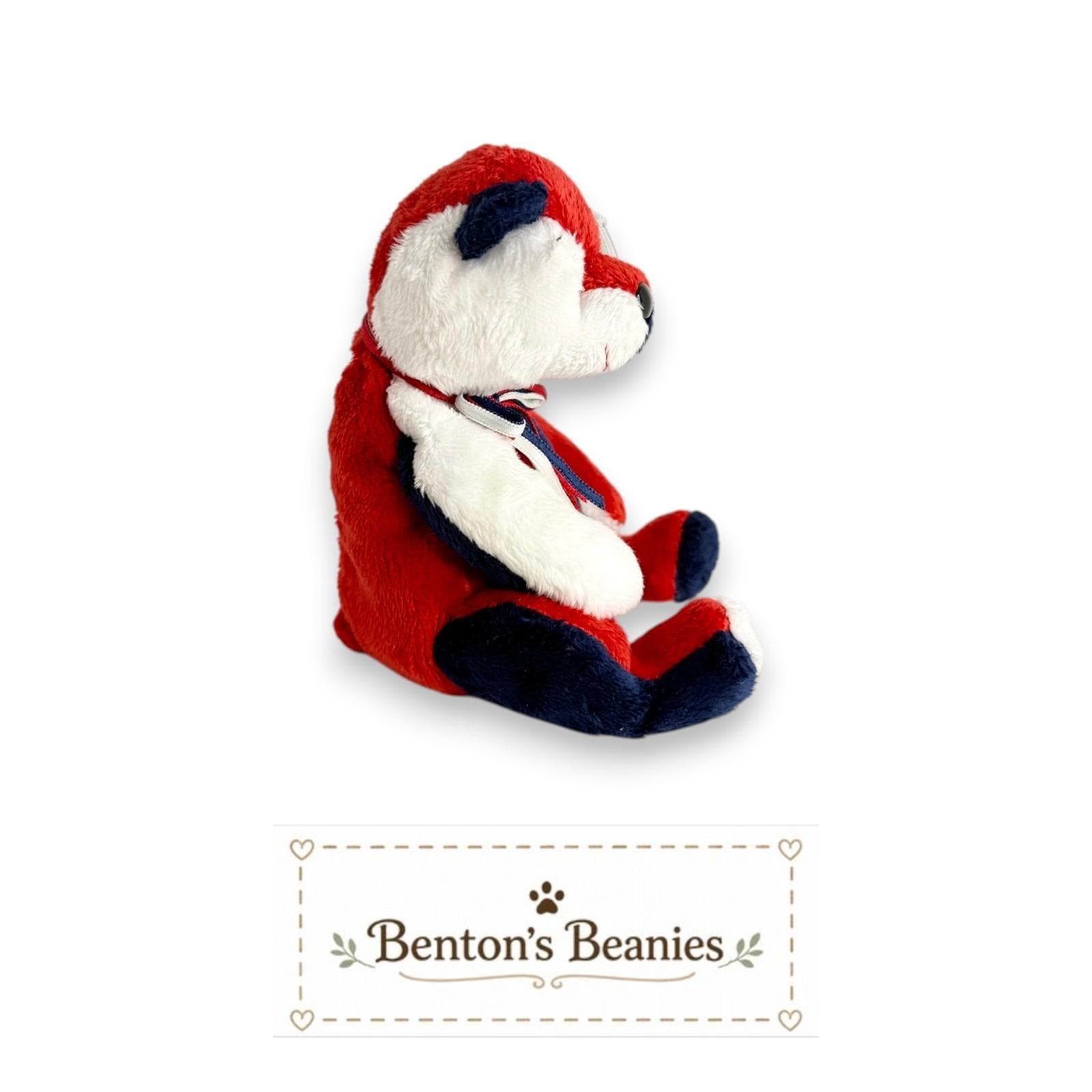 Patriot the Bear TY Beanie Baby | Mint Heart & Tush Tags