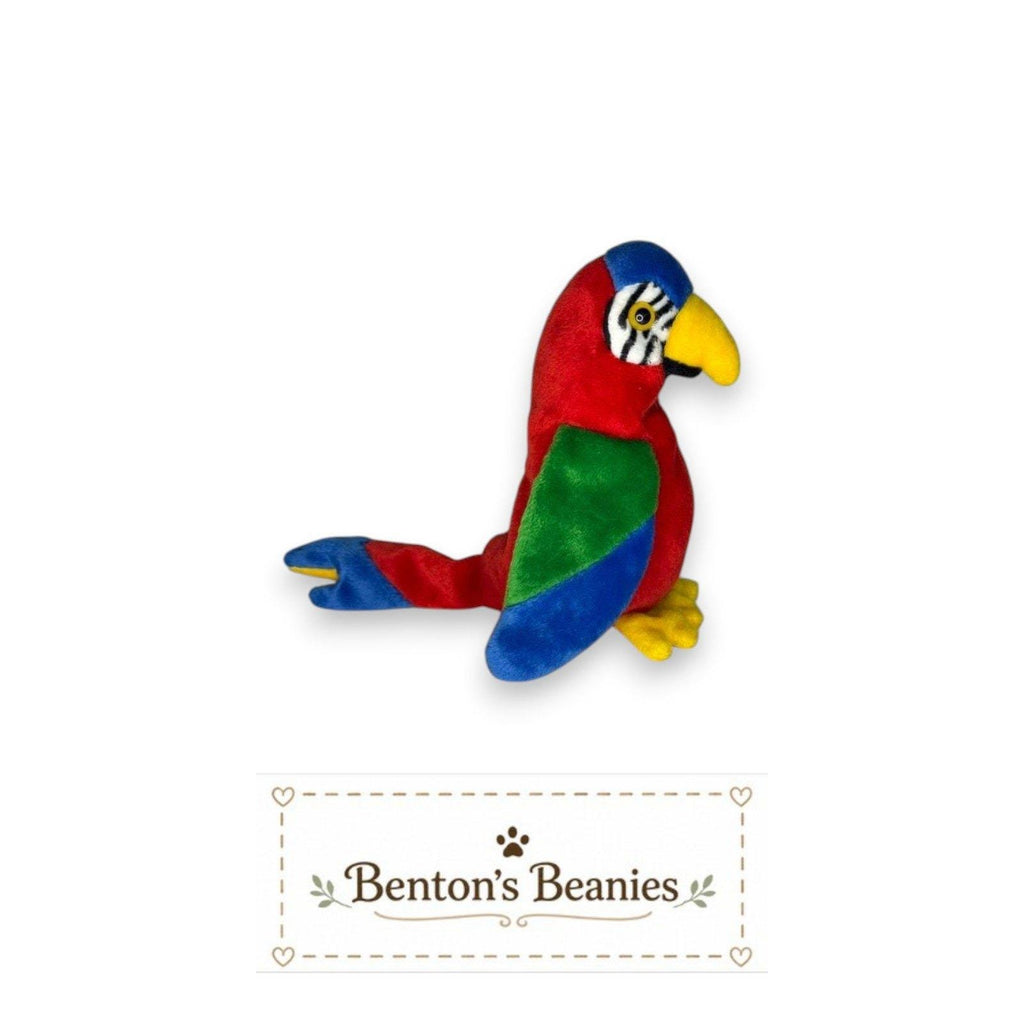 Jabber the Parrot TY Beanie Baby | Mint Heart & Tush Tag