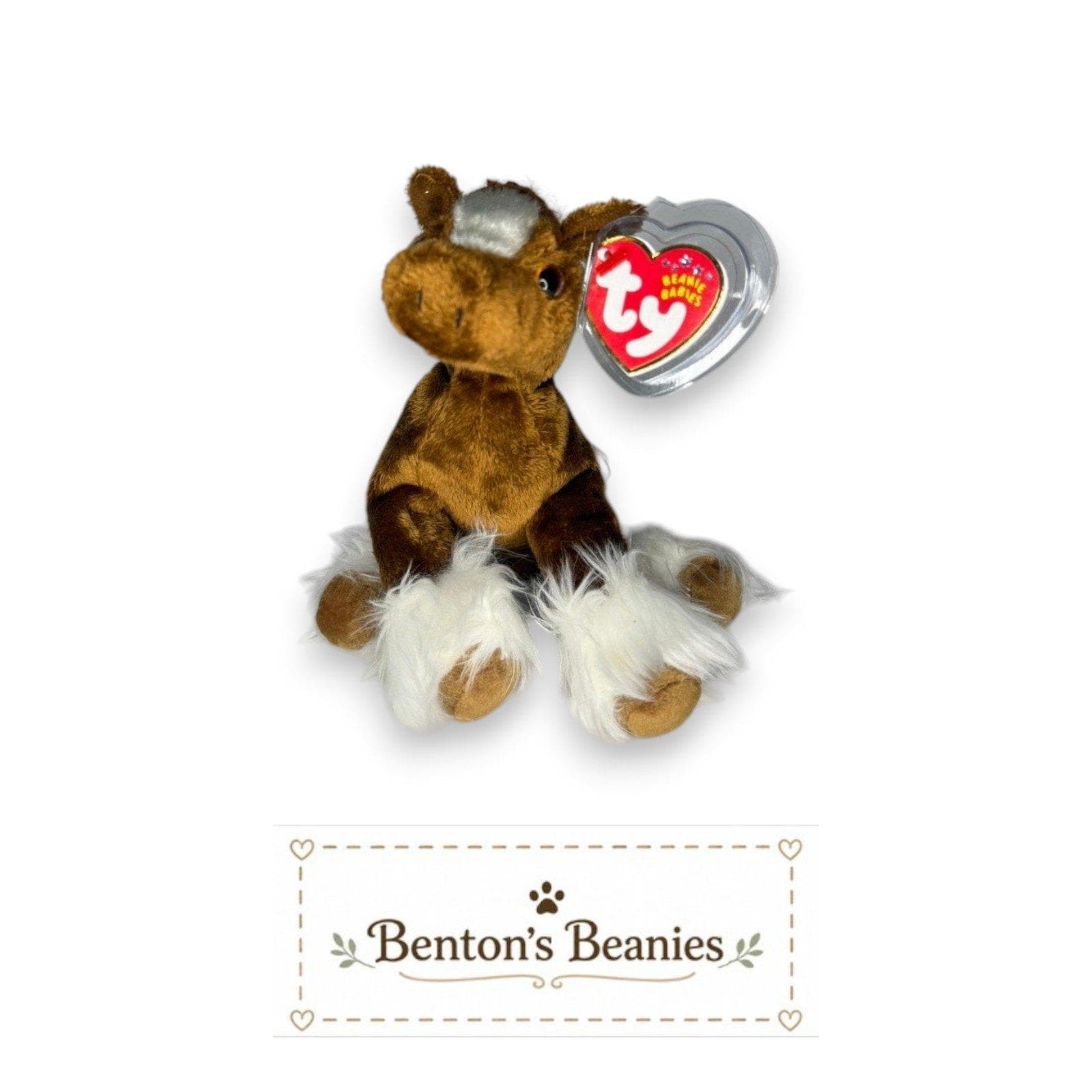 Hoofer the Horse TY Beanie Baby | Mint Heart & Tush Tags