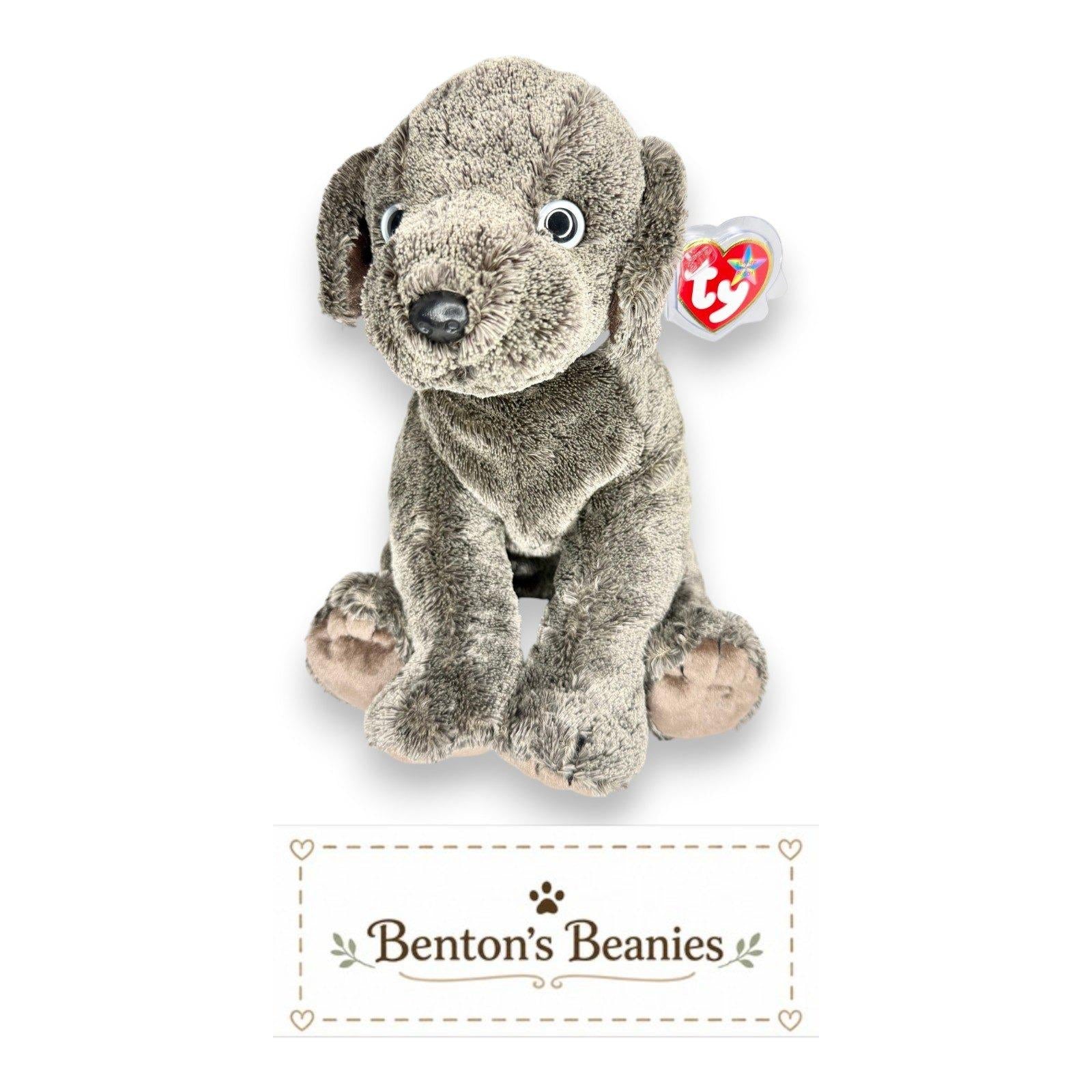 Frisbee the Dog TY Beanie Buddies | Mint Heart & Tush Tags