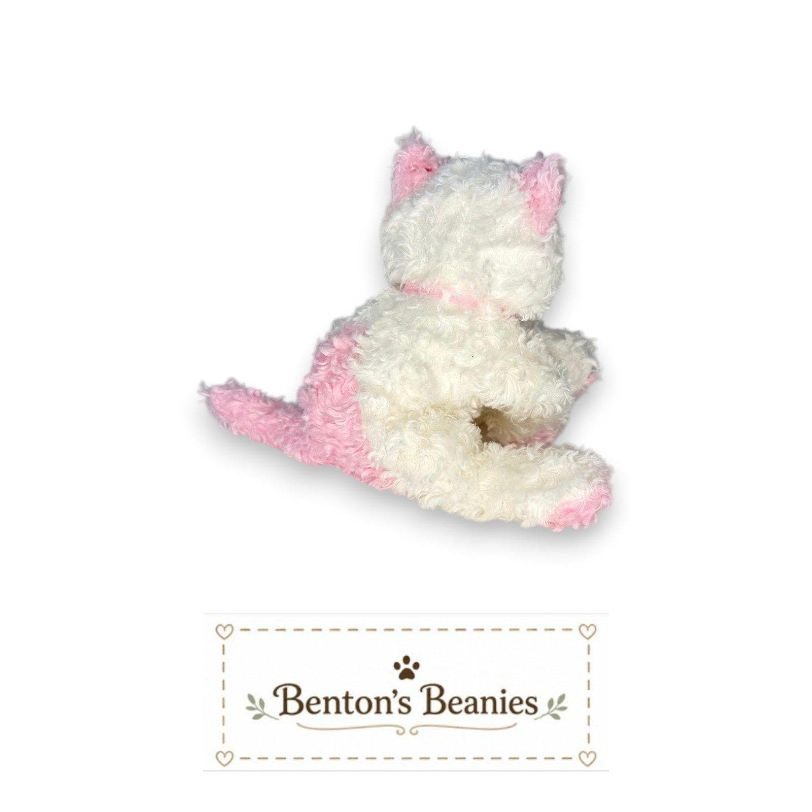 Pinkerton the Cat Ty Beanie Baby | Blushing Kitty Pal | Mint Heart Tag