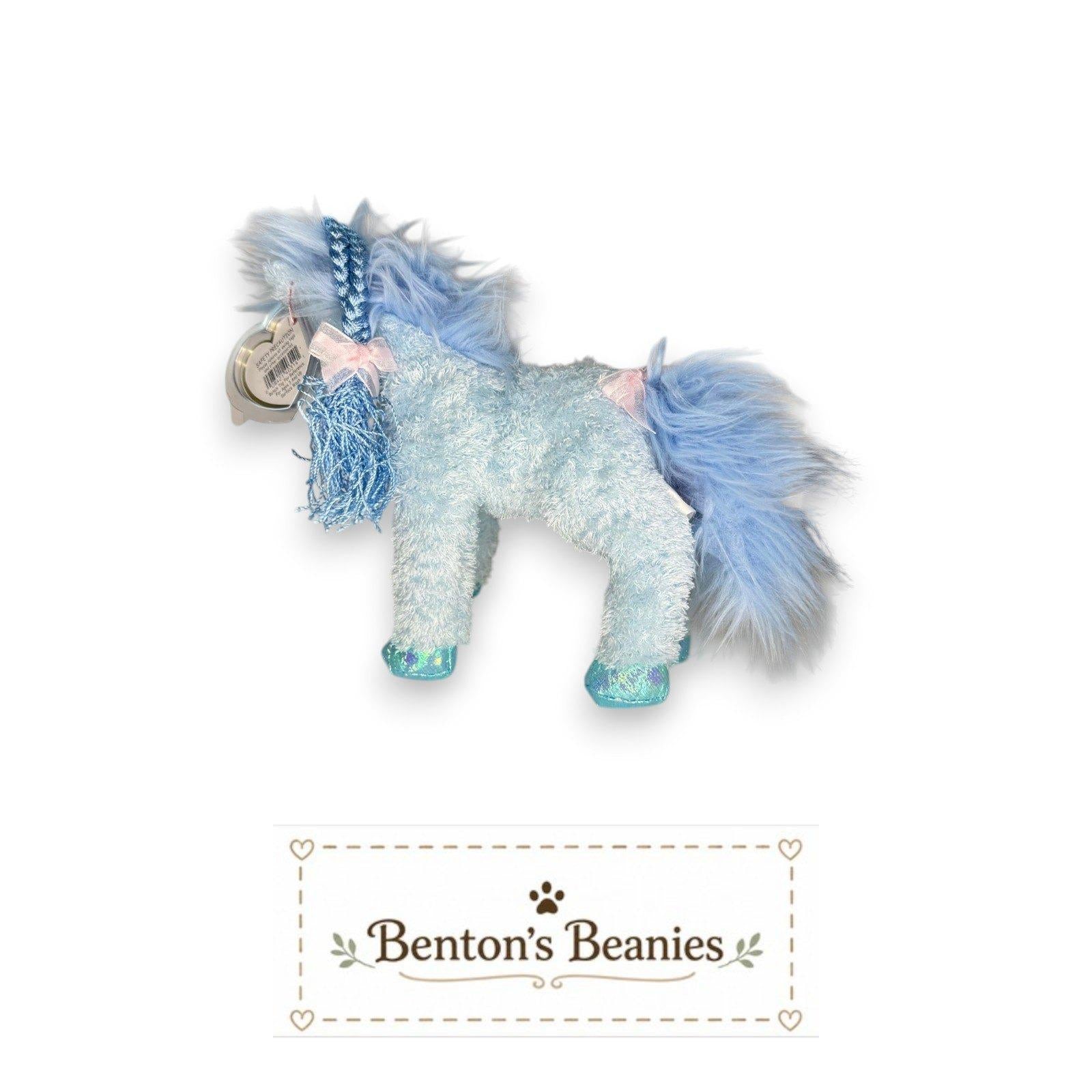 Charming the Horse Ty Beanie Baby | Sea Blue Beauty | Mint Heart Tag