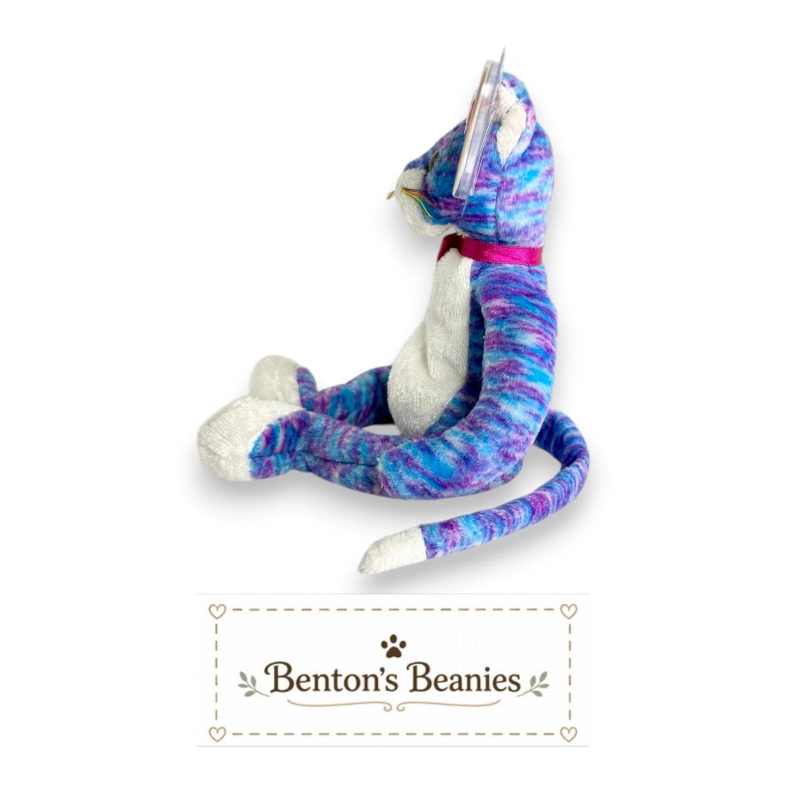 Kooky the Cat TY Beanie Baby | Mint Heart & Tush Tag