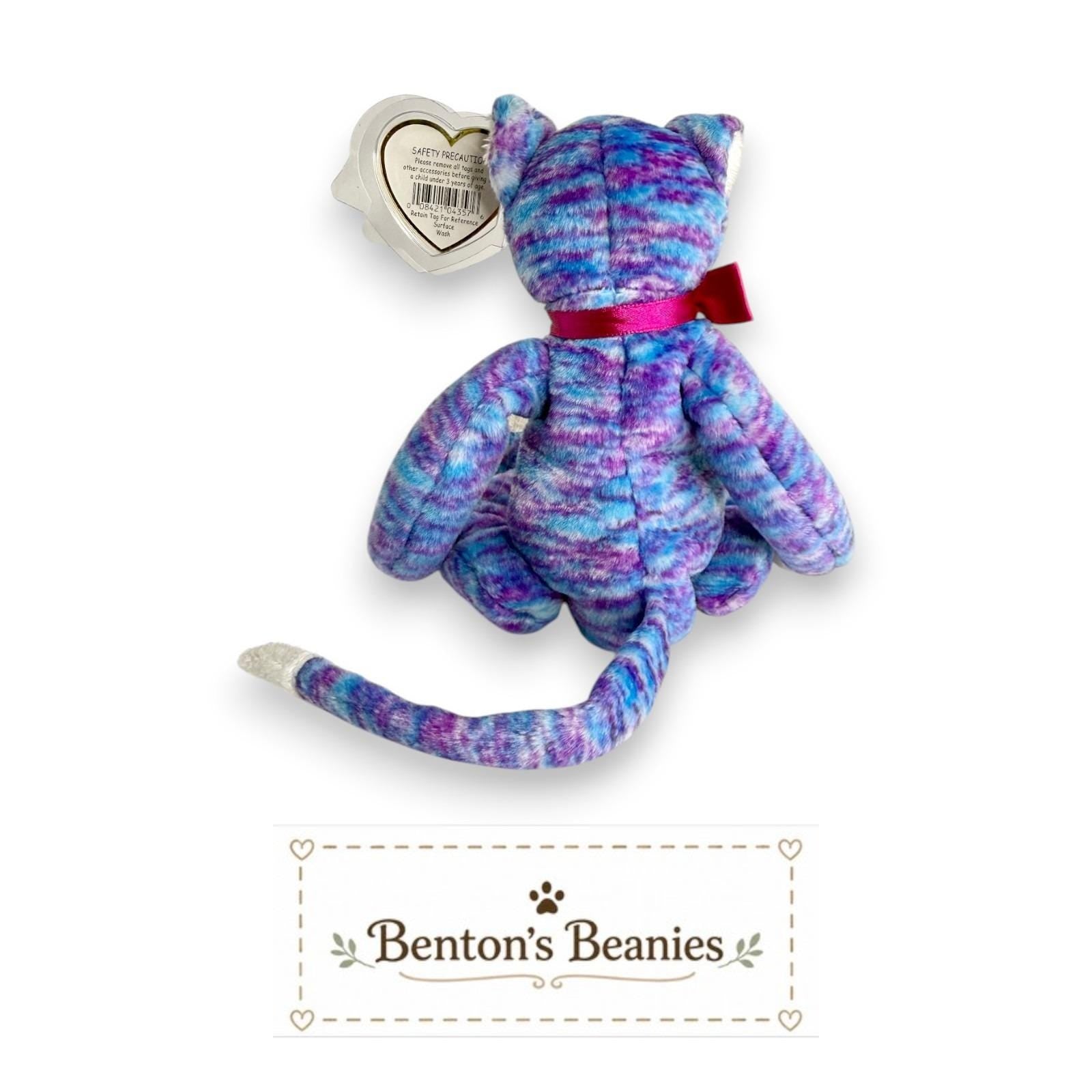 Kooky the Cat TY Beanie Baby | Mint Heart & Tush Tag