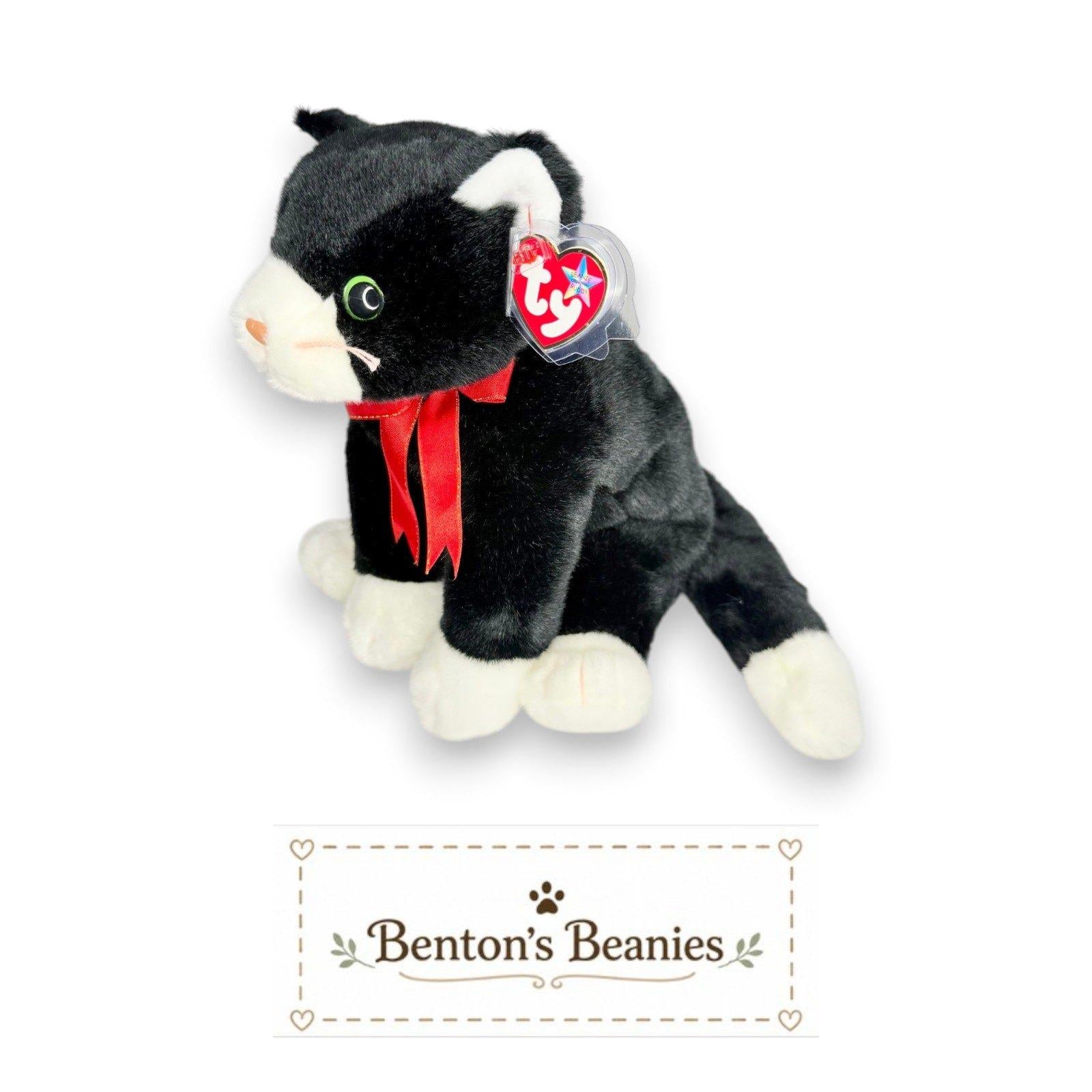 Zip the Cat TY Beanie Buddies | Mint Heart & Tush Tags