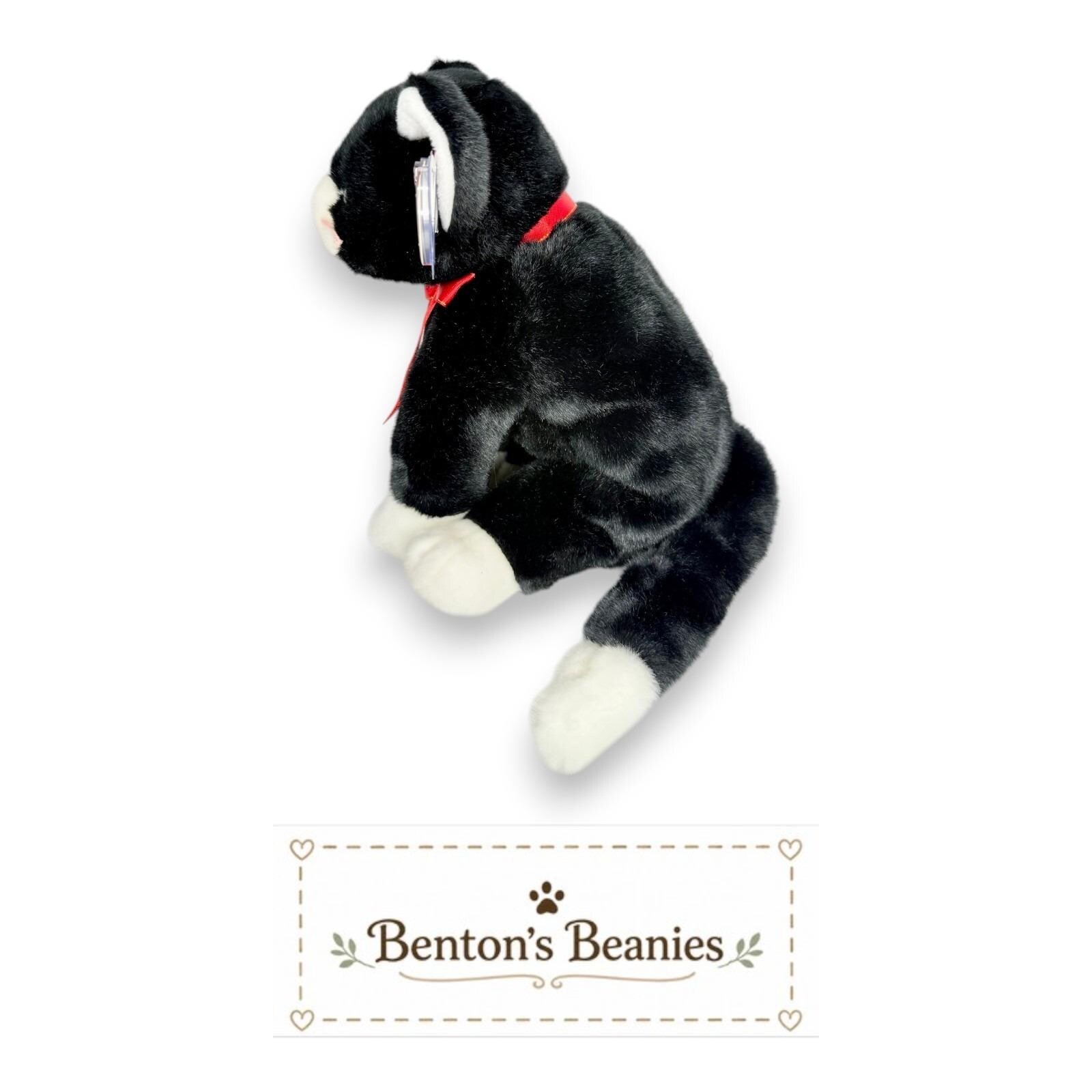 Zip the Cat TY Beanie Buddies | Mint Heart & Tush Tags