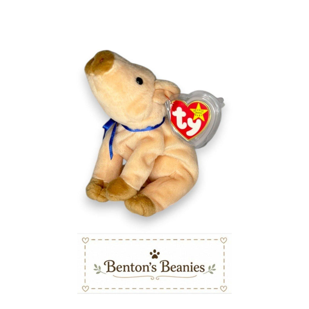 Knuckles the Pig Ty Beanie Baby | Pastel Barnyard Pal | Mint Heart Tag