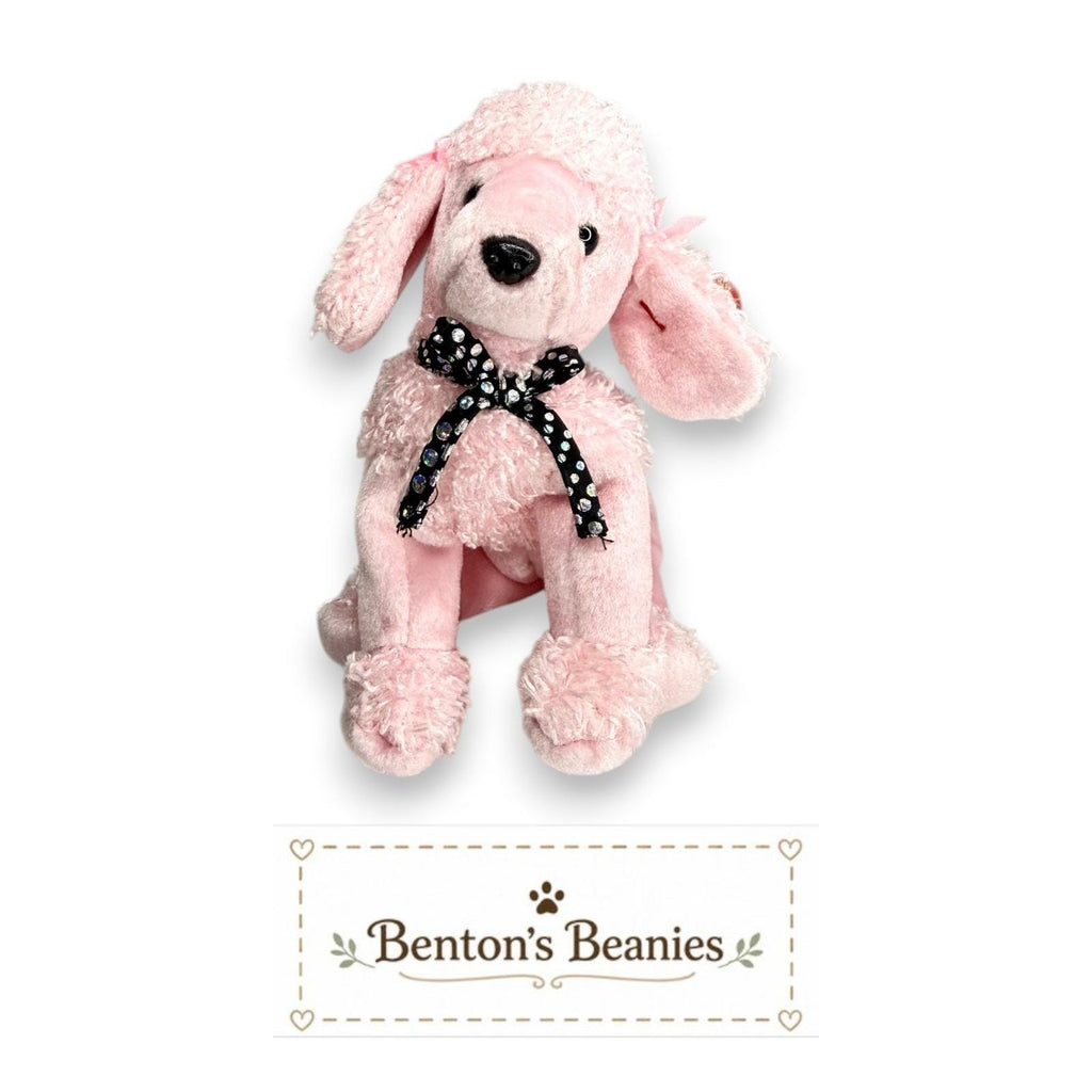 Brigitte the Poodle Ty Beanie Baby | Parisian Pink Pup | Mint Heart Tag