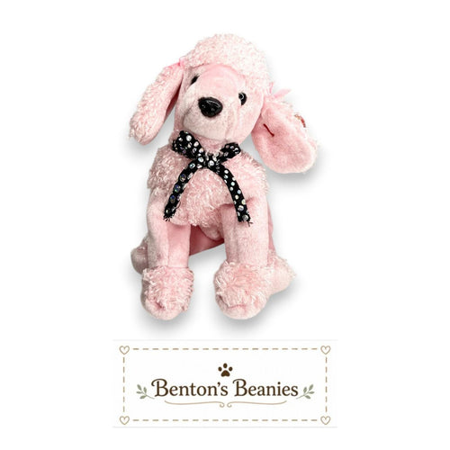 Brigitte the Poodle Ty Beanie Baby | Parisian Pink Pup | Mint Heart Tag