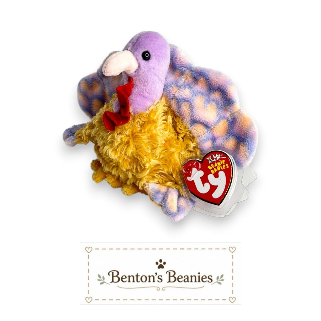 Tommy the Turkey Ty Beanie Baby | Harvest Feathered Friend | Mint Heart Tag