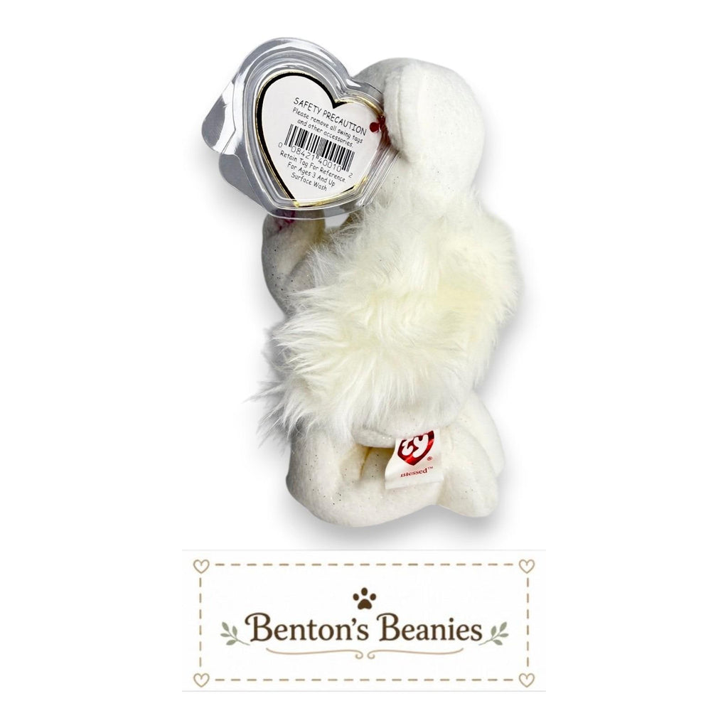 Blessed the Bear Ty Beanie Baby | Praying Guardian | Mint Heart Tag