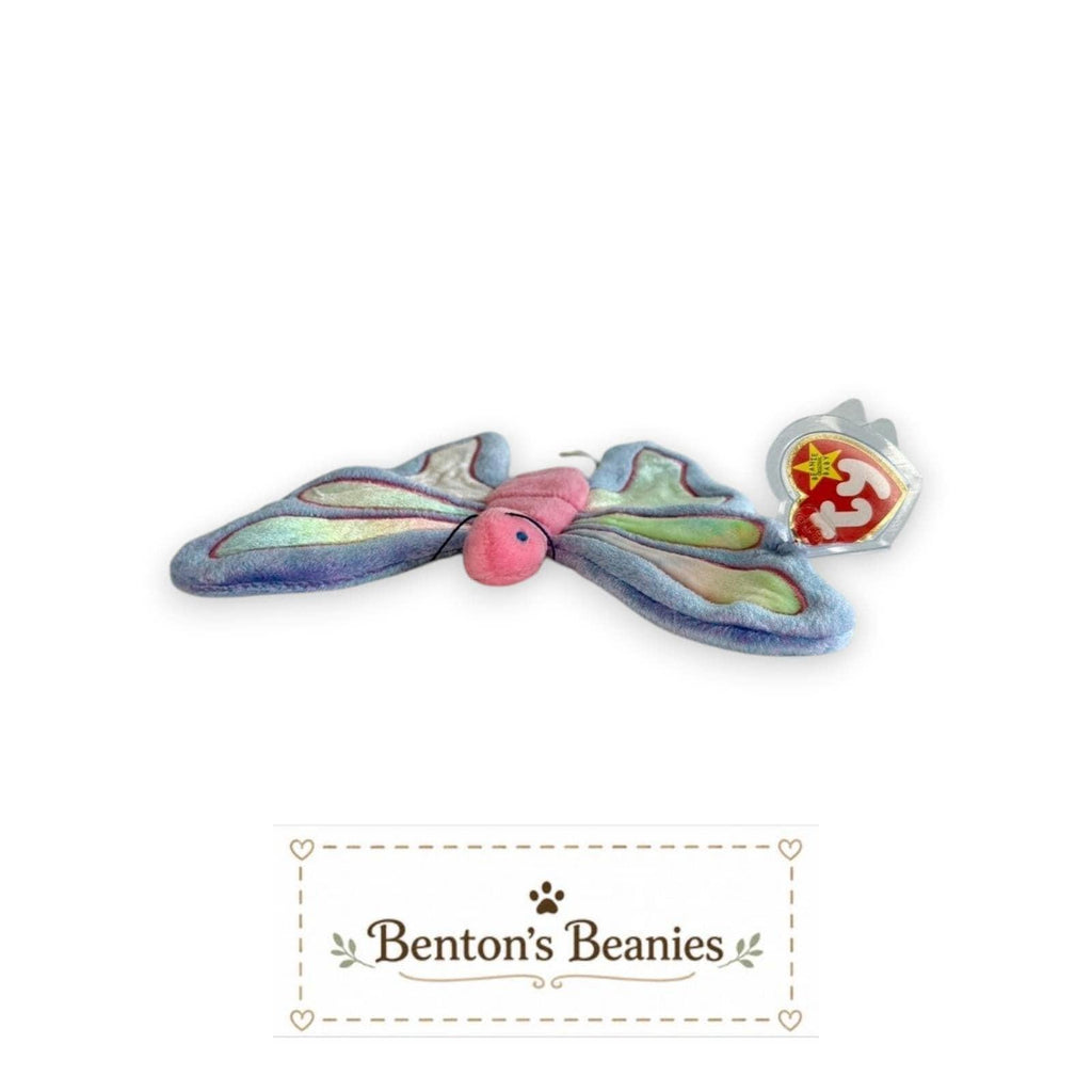 Flitter the Butterfly Ty Beanie Baby | Day Garden Drifter | Mint Heart Tag