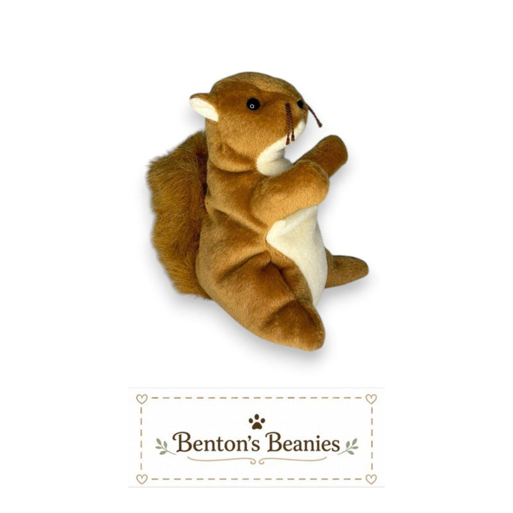 Nuts the Squirrel Ty Beanie Baby | Bushy-Tailed Buddy | Mint Heart Tag