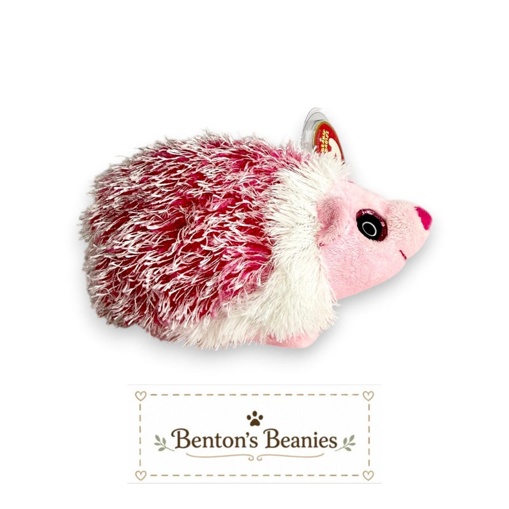 Mrs. Prickly the Hedgehog Ty Beanie Baby | Rosy Garden Pal | Mint Heart Tag