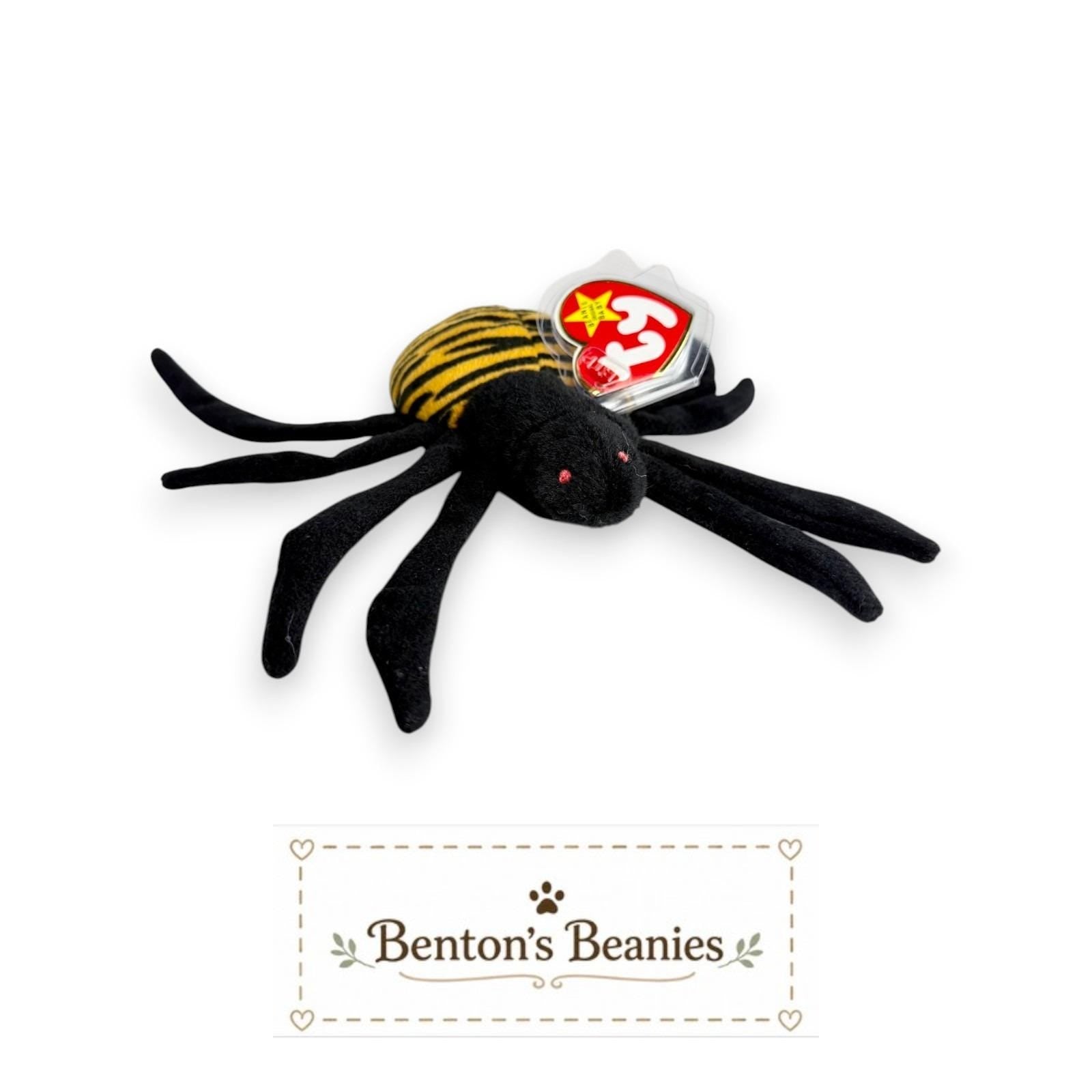 Spinner the Spider Ty Beanie Baby | Web Weaver of Wonder | Mint Heart Tag