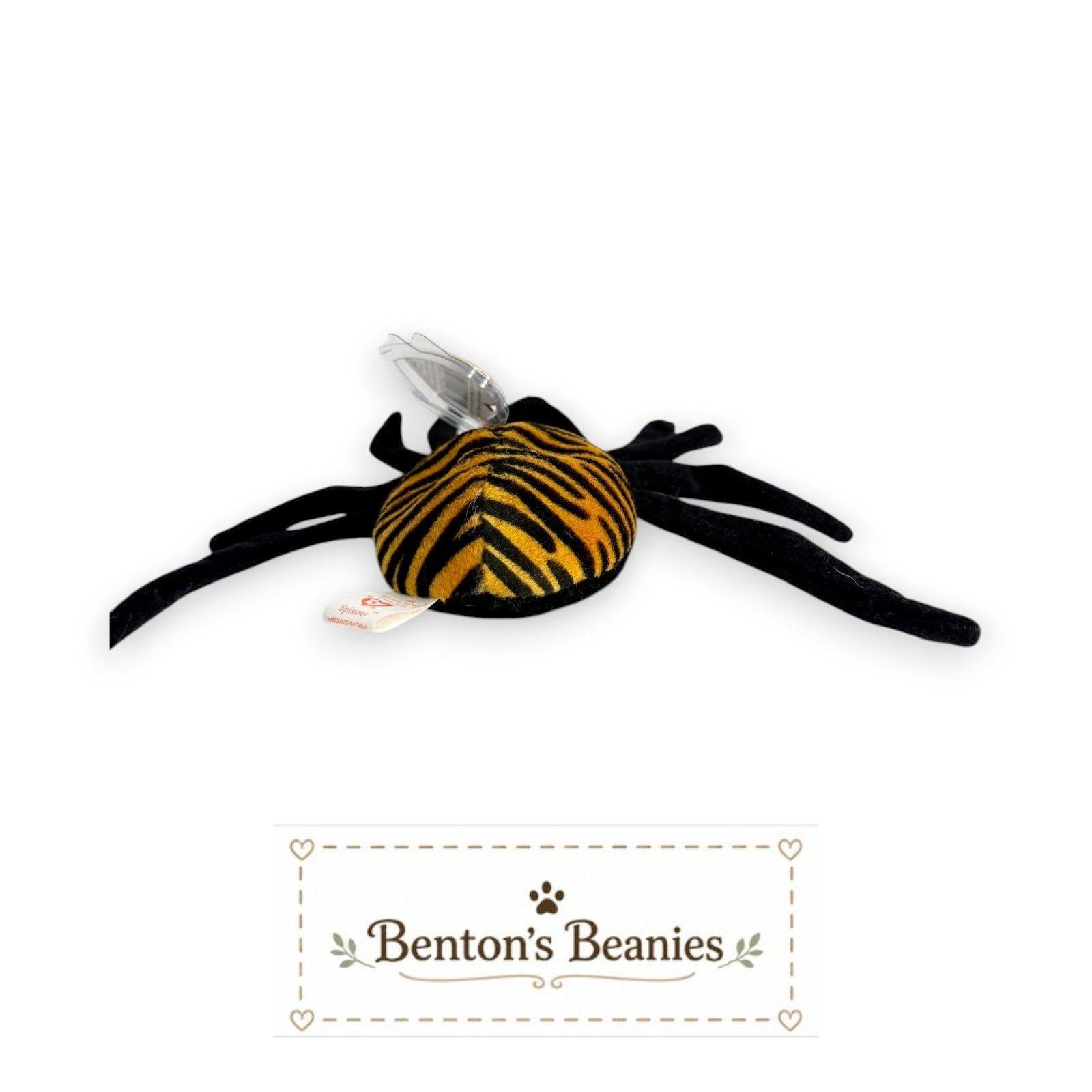 Spinner the Spider Ty Beanie Baby | Web Weaver of Wonder | Mint Heart Tag