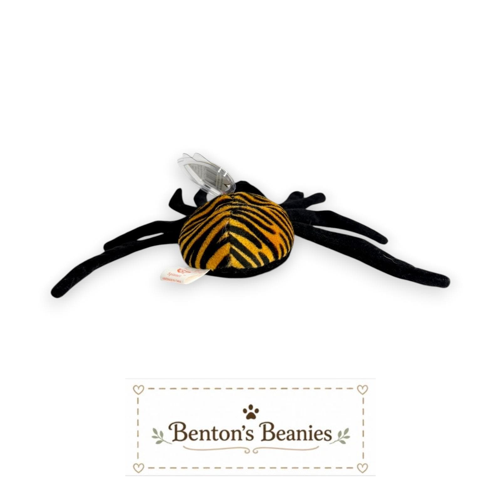 Spinner the Spider Ty Beanie Baby | Web Weaver of Wonder | Mint Heart Tag