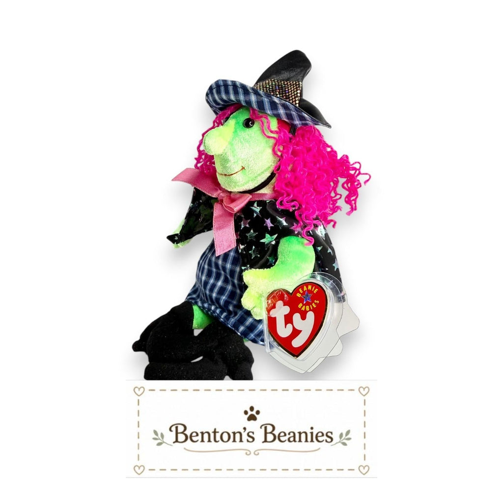 Scary the Witch Ty Beanie Baby | Spellbound Storyteller | Mint Heart Tag