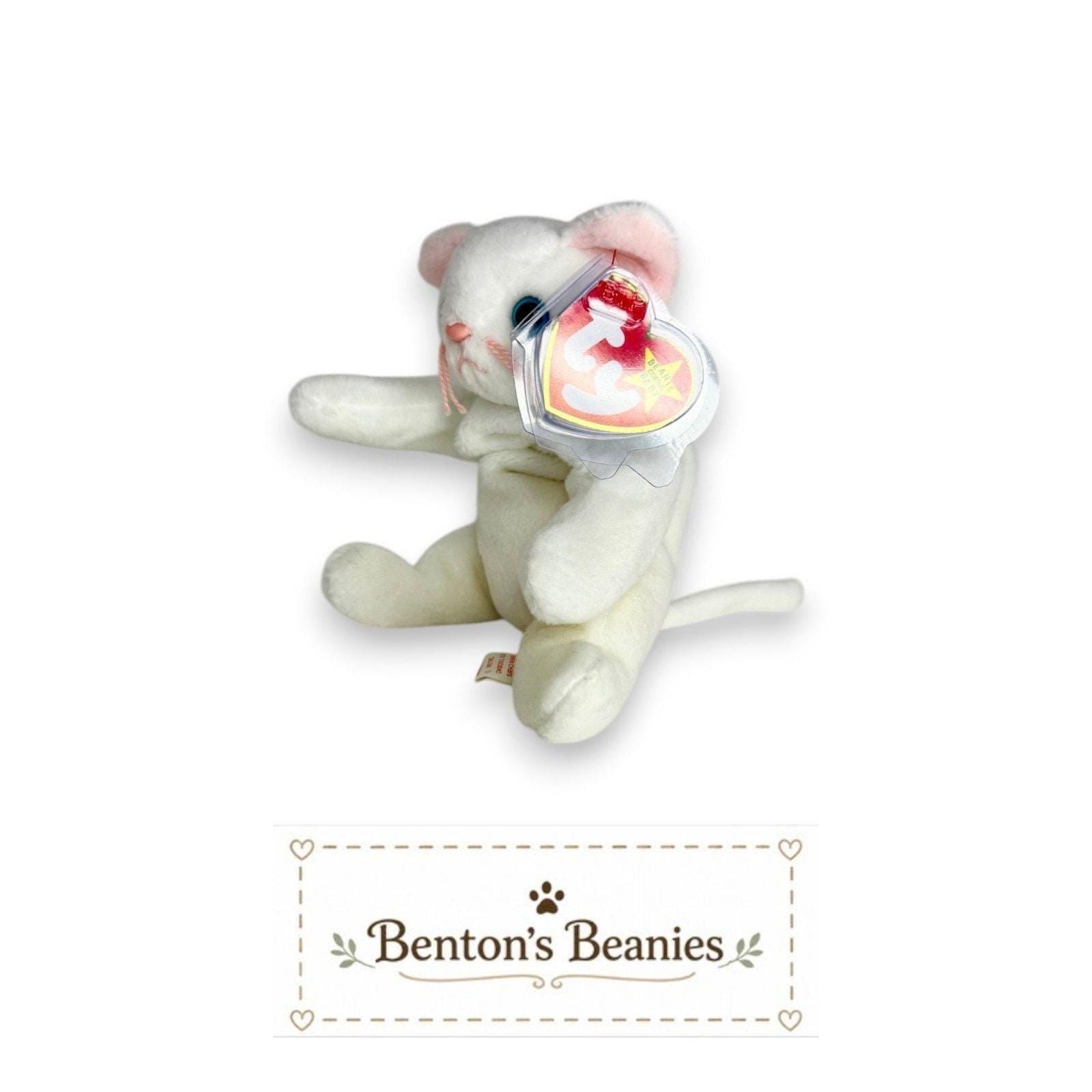 Flip the Cat Ty Beanie Baby | Snowy Little Sweetheart | Mint Heart Tag