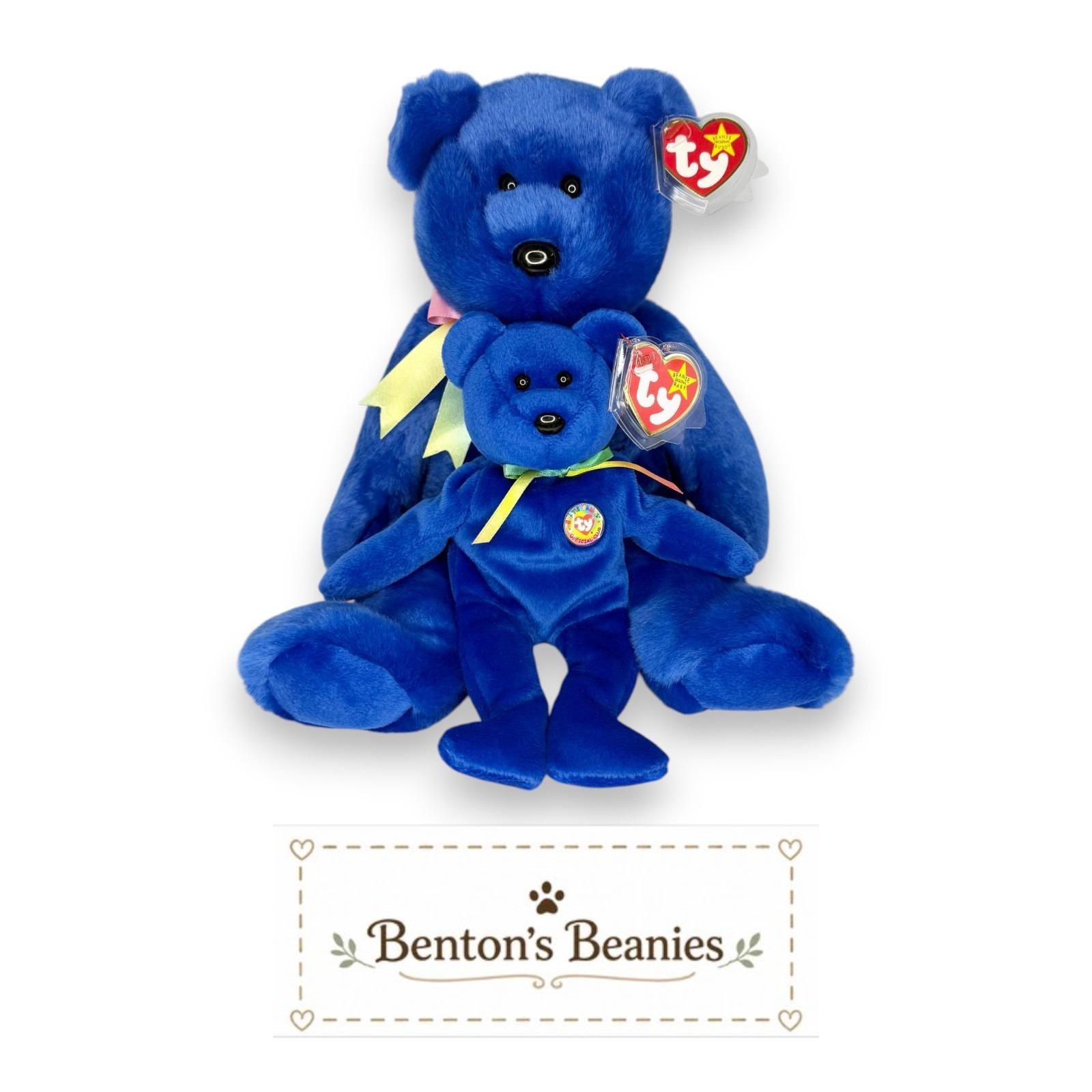 Clubby Ty Beanie Baby & Buddy Set | Founder's Favorite | Mint Heart Tags