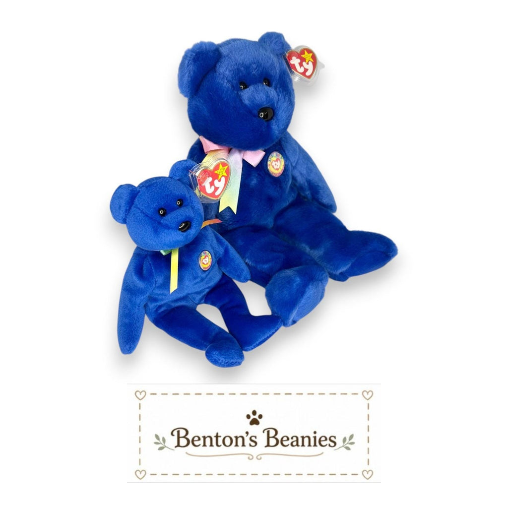 Clubby Ty Beanie Baby & Buddy Set | Founder's Favorite | Mint Heart Tags