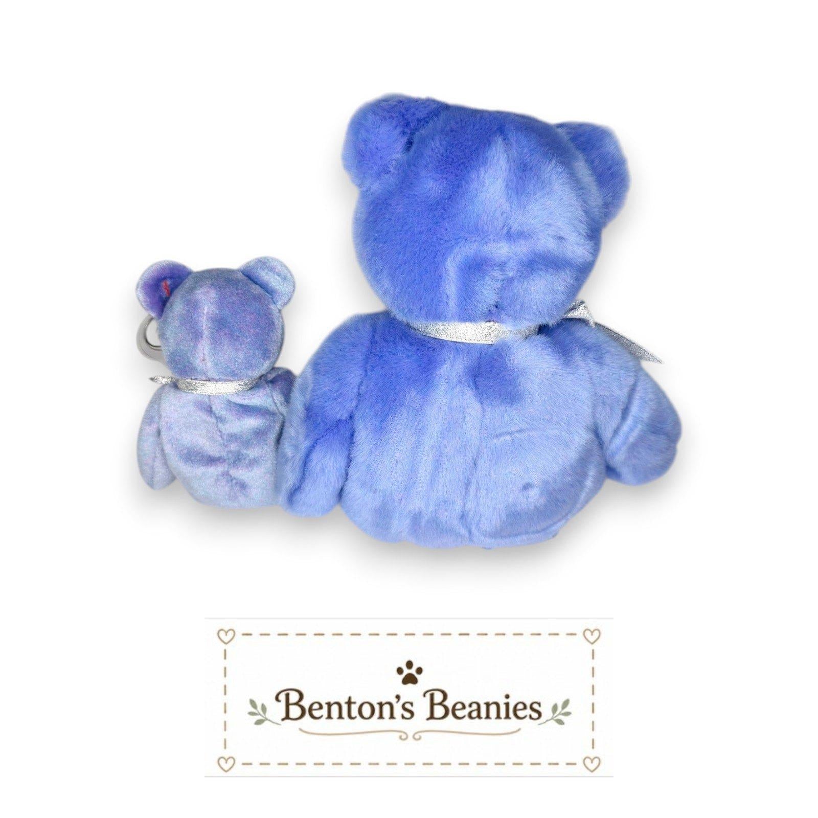 Clubby II Ty Beanie & Buddy Set | Winter Sky Companion | Mint Heart Tags