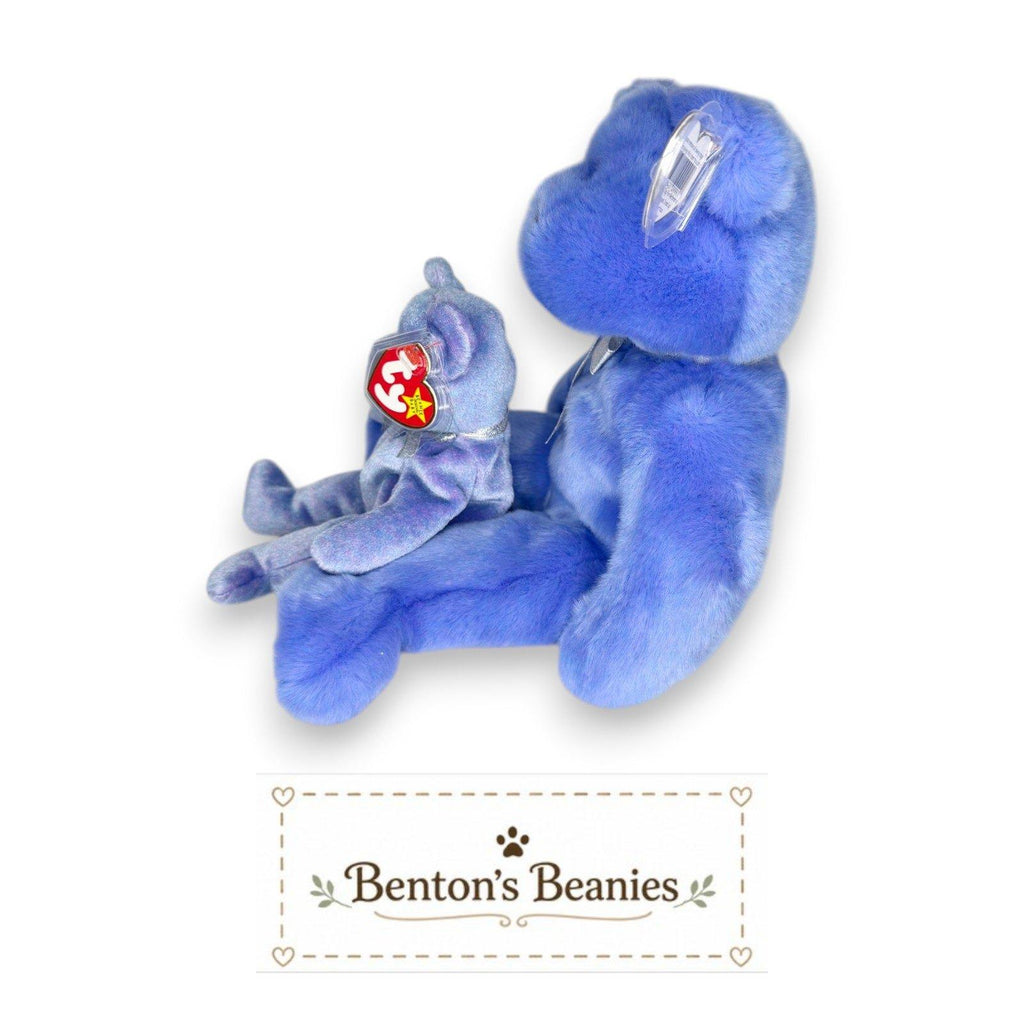 Clubby II Ty Beanie & Buddy Set | Winter Sky Companion | Mint Heart Tags