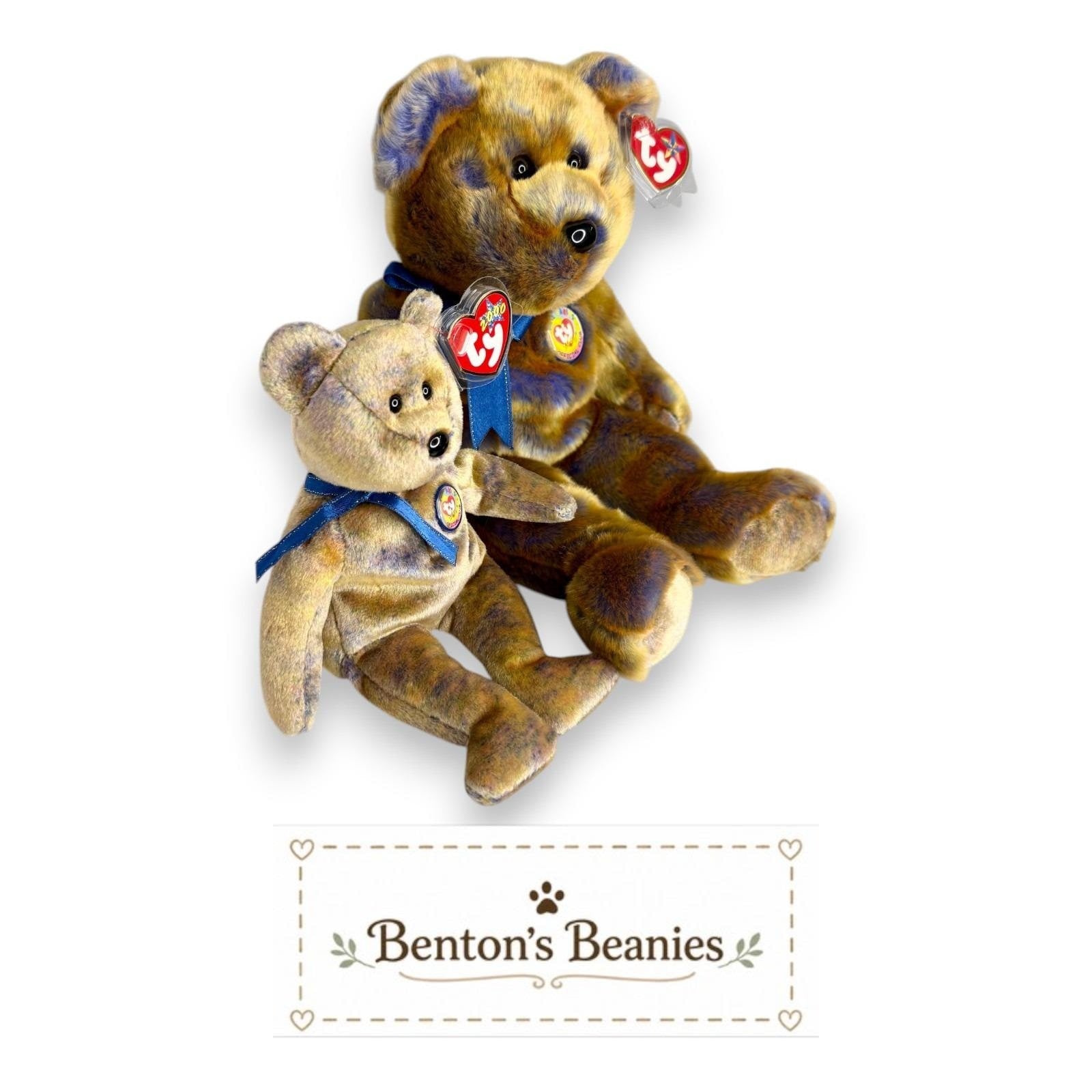 Clubby III Ty Beanie Baby & Buddy Set | Heritage Keepsake | Mint Heart Tags