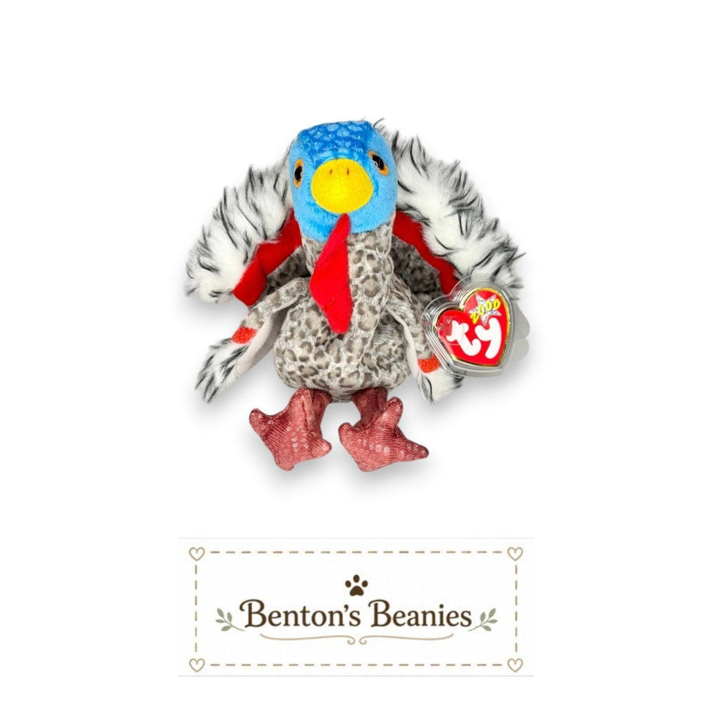 Lurkey the Turkey Ty Beanie Baby | Feathered Fall Friend | Mint Heart Tag