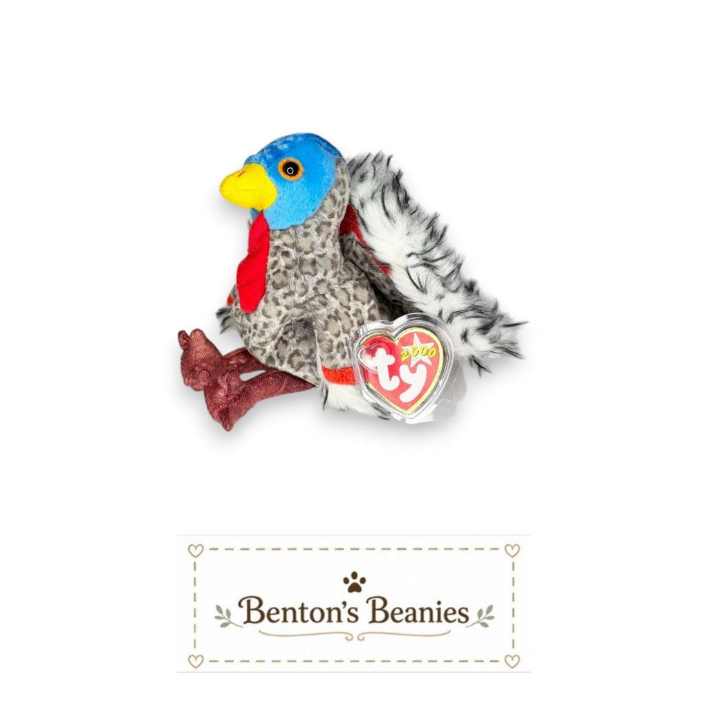 Lurkey the Turkey Ty Beanie Baby | Feathered Fall Friend | Mint Heart Tag