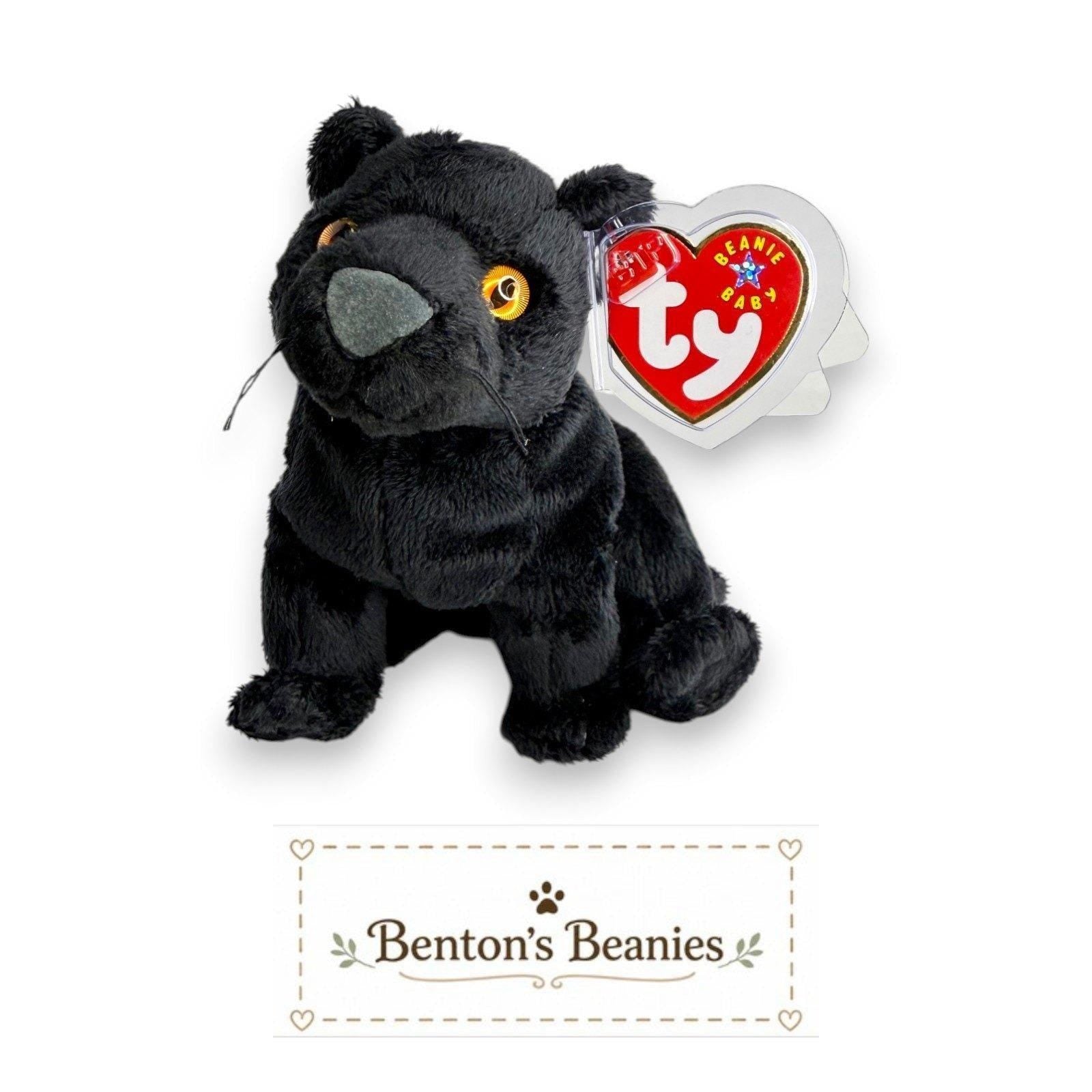 Midnight the Panther Ty Beanie Baby | Dark Forest Prowler | Mint Heart Tag