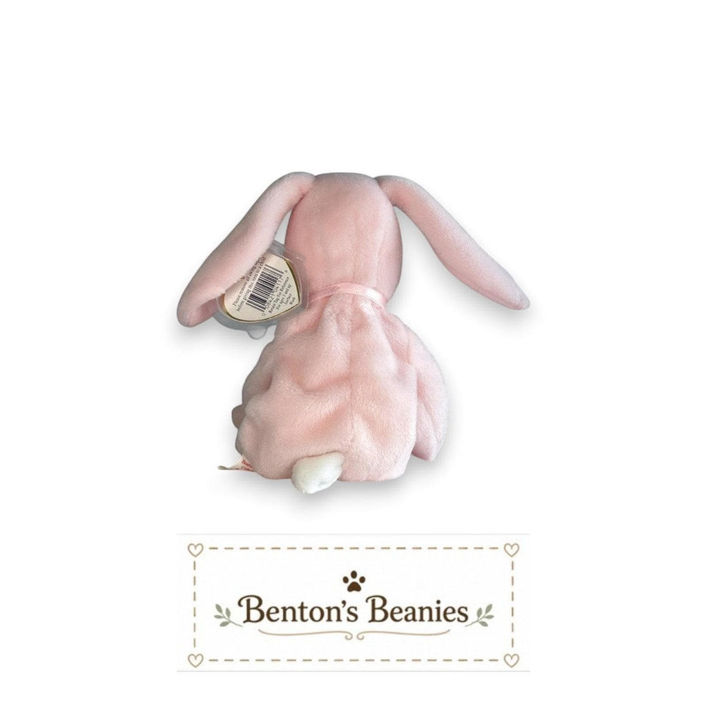 Hoppity the Pink Rabbit Ty Beanie Baby | Springtime Hopper | Mint Heart Tag